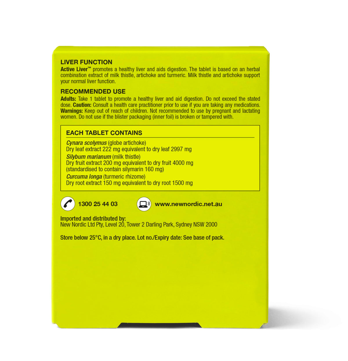 New Nordic Active Liver Vegan Tablets, Plant-Based Liver Support with Milk Thistle, Artichoke & Turmeric for Enhanced Daily Vitality