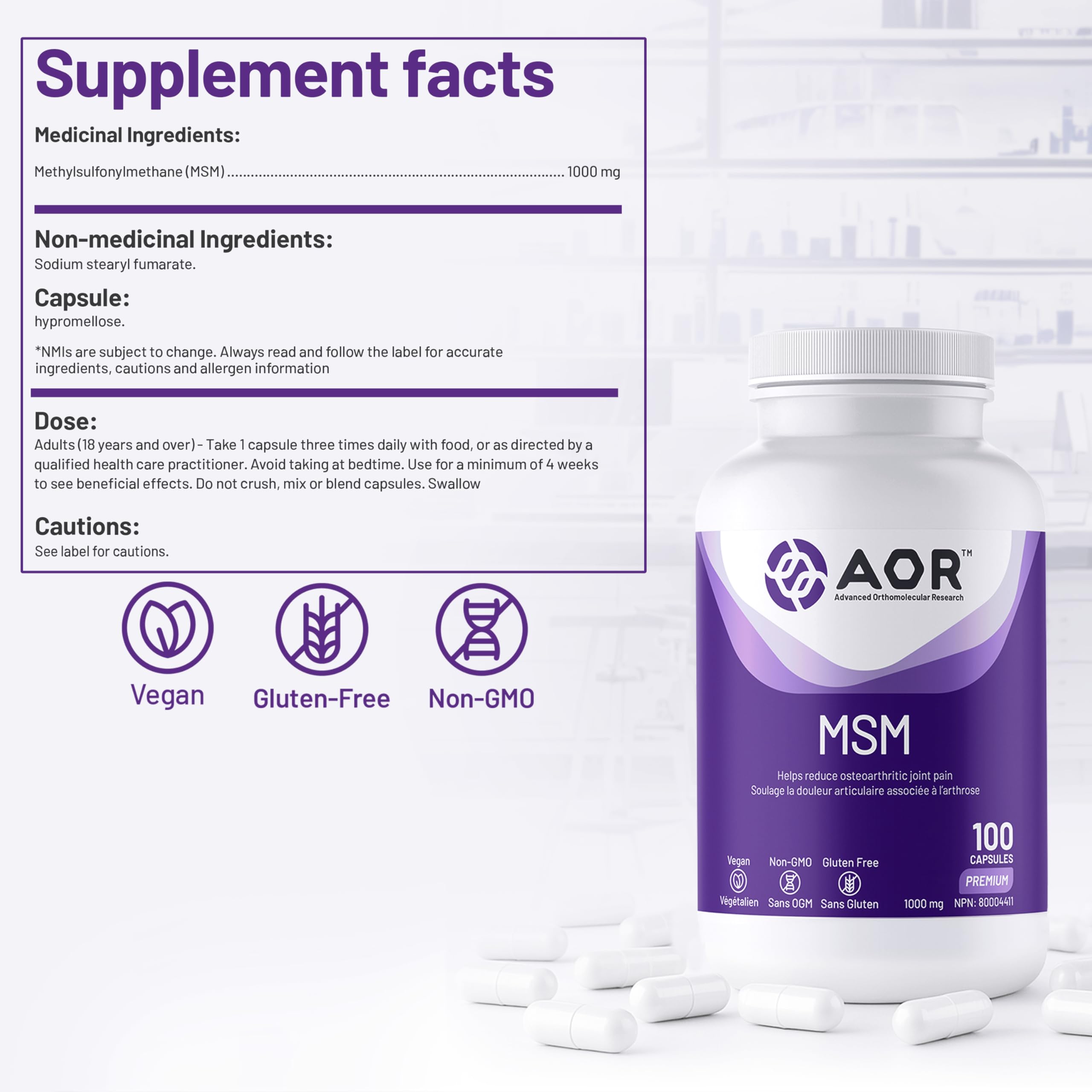 AOR - MSM 1000mg