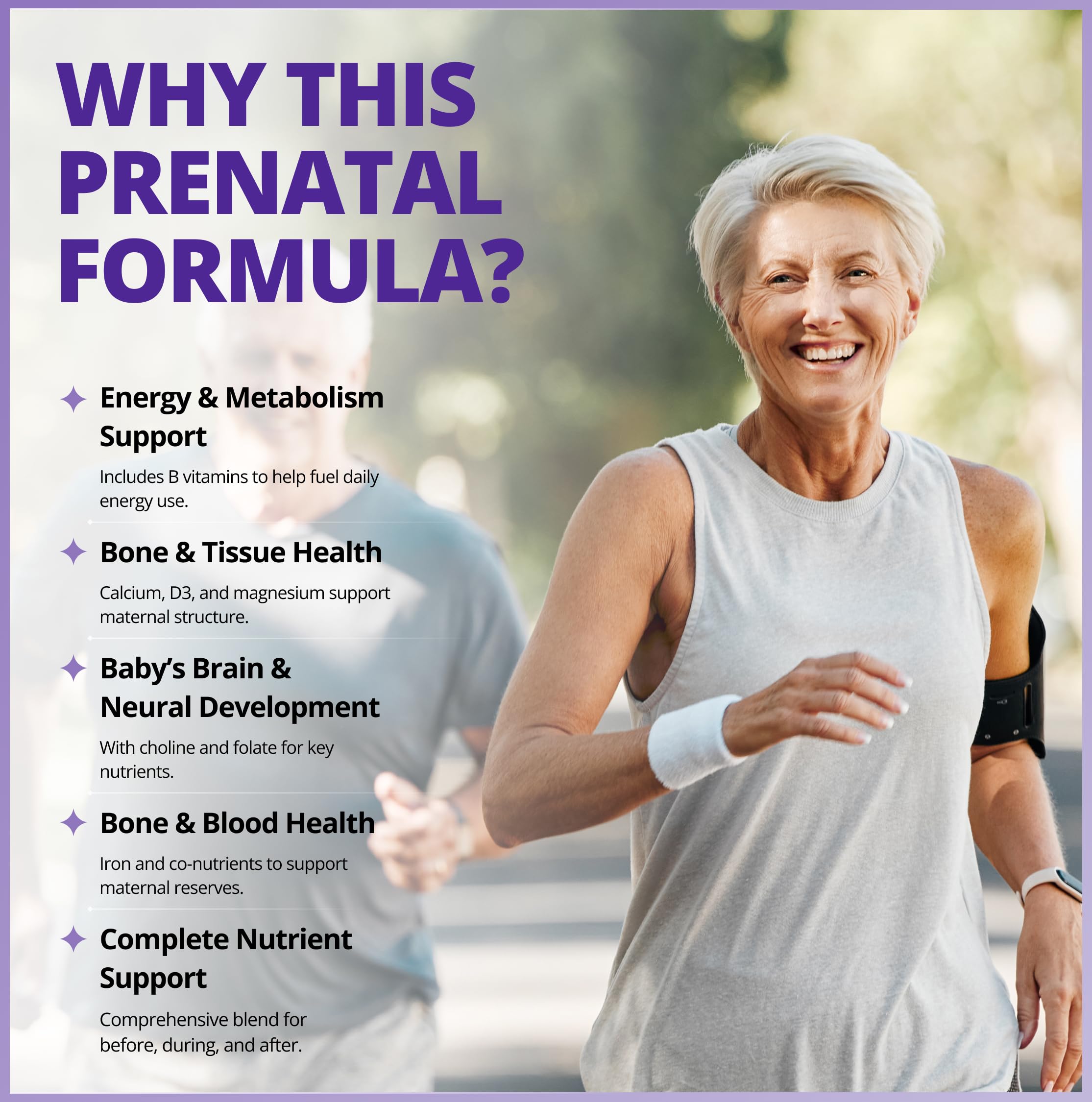 CanPrev Multi Prénatal 120 gélules - 30 jours d'approvisionnement - Vitamines prénatales avec acide folique pour la grossesse et l'allaitement, multivitamine et minéraux prénatals pour femmes, 1000 mcg de folate actif - Sans OGM et sans gluten