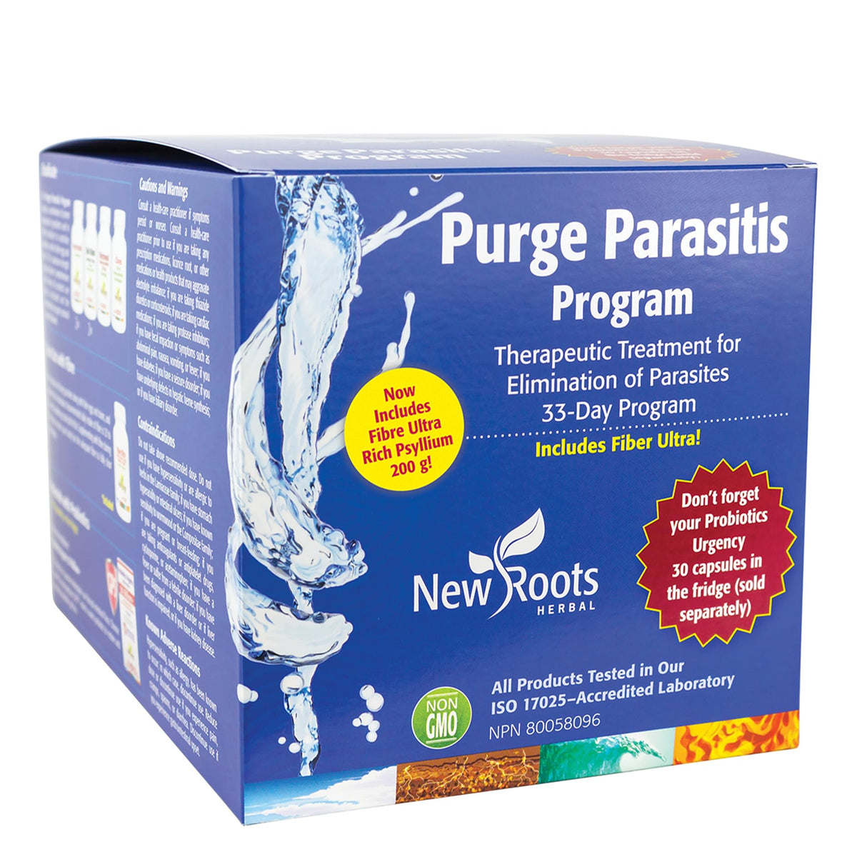 New Roots Herbal Purge Parasitis Kit, Non GMO, 33 Day Supply, 500 Capsules
