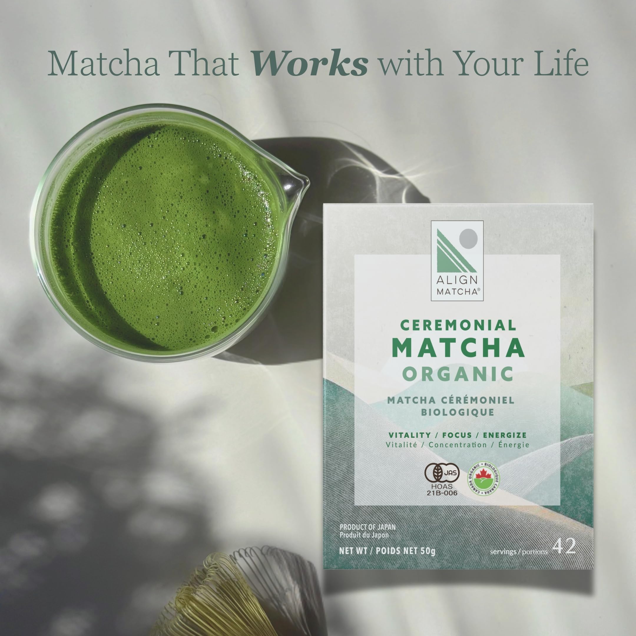 ALIGN MATCHA Matcha Cérémonial Biologique ‚Äî Ichibancha (Première récolte de thé) rituel apaisant