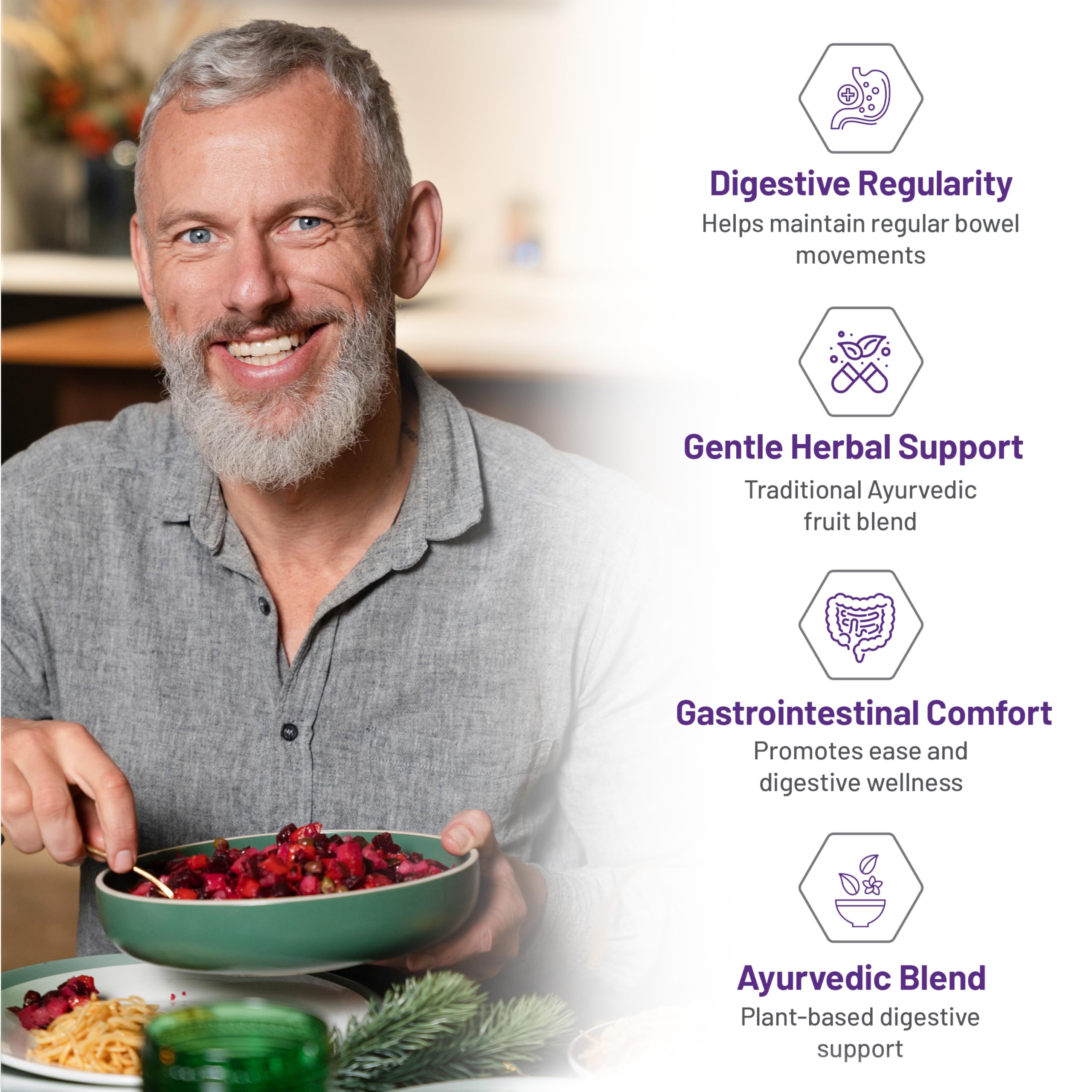 AOR Triphlax 750mg 100 gélules – Complément ayurvédique Triphala pour la santé digestive, la régularité intestinale et le nettoyage du côlon, sans gluten, sans OGM et végétalien – Extraits d'Haritaki, d'Amla et de Bibhitaki