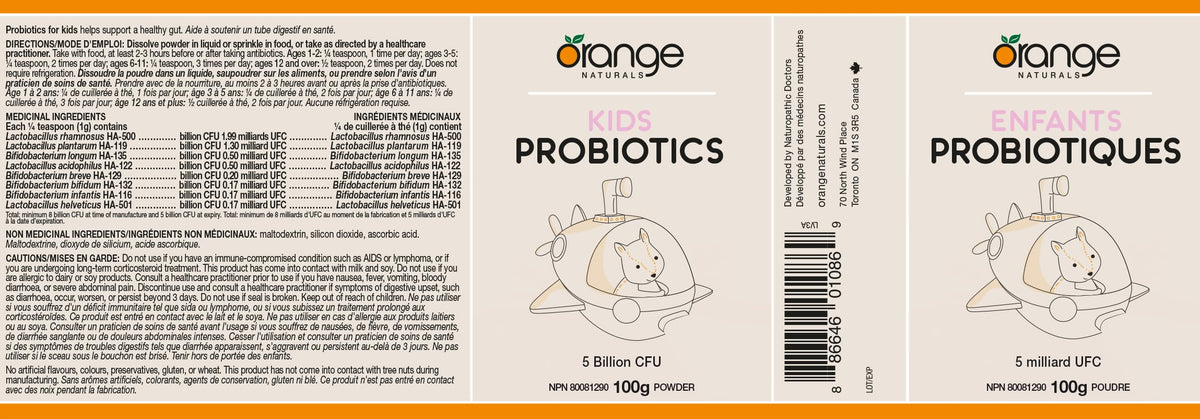 Orange Naturals - Probiotic Powder toddler-teen 5 billion CFU, 100g