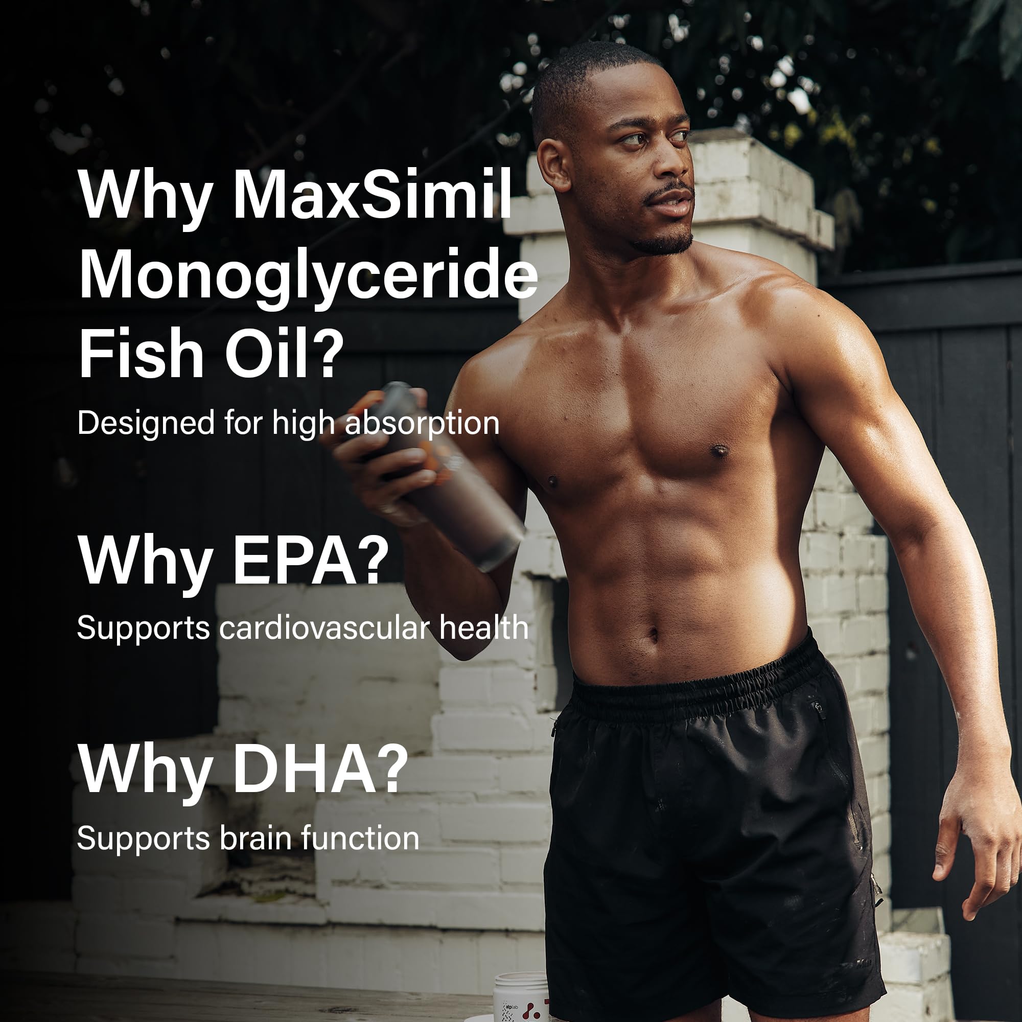 ATP LAB - Ultra Omega 3 60 Softgels 60-Day Supply - High Absorption Monoglyceride Omega-3 Fatty Acid Supplements - MaxSimil Fish Oil Omega 3 Supplements to Lower Cholesterol - Cardiovascular Health