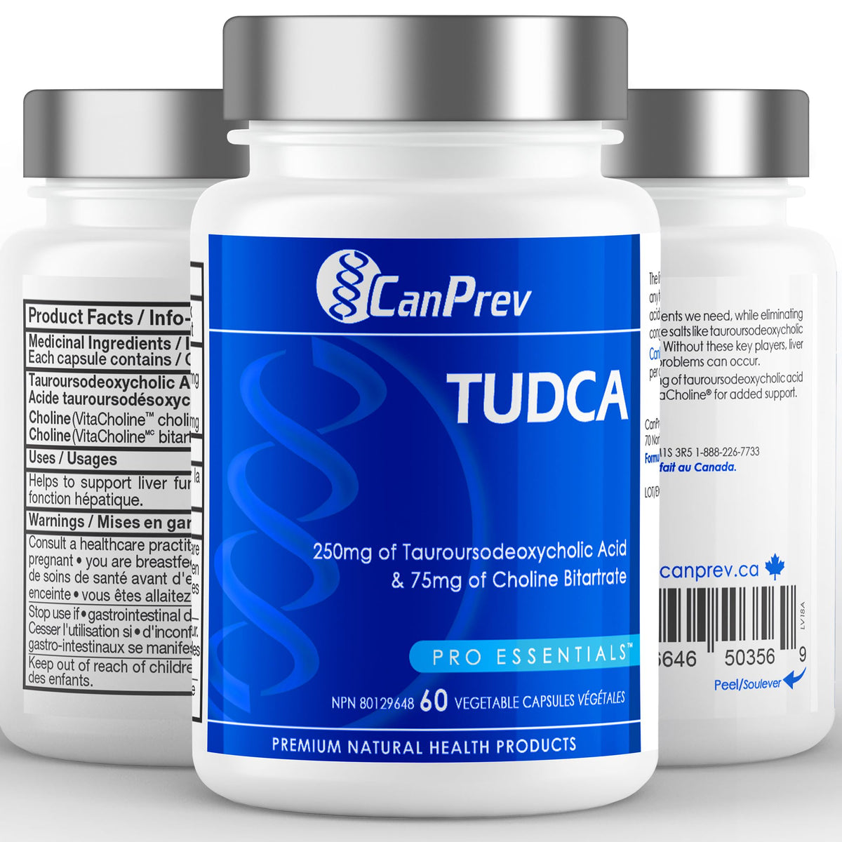 CanPrev TUDCA Supplement, Liver Support Supplement, 60 Caps 30 Day Supply