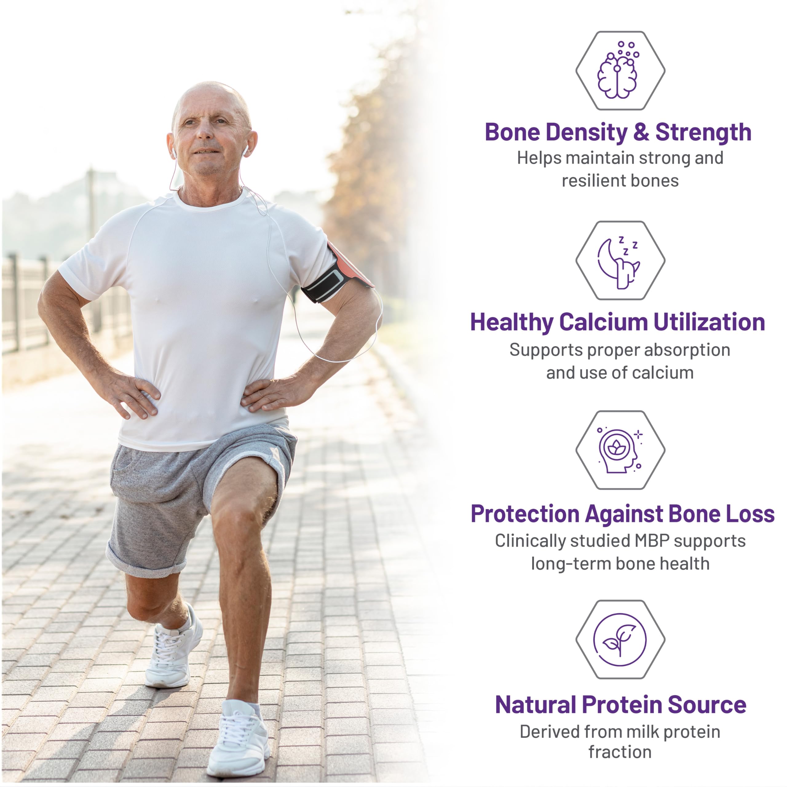 AOR Advanced Bone Protection 40mg, 30 capsules, cure de 30 jours, complément de soutien osseux, végétarien, sans OGM, sans gluten, favorise la densité minérale osseuse et la résistance, soutien du collagène pour des os sains