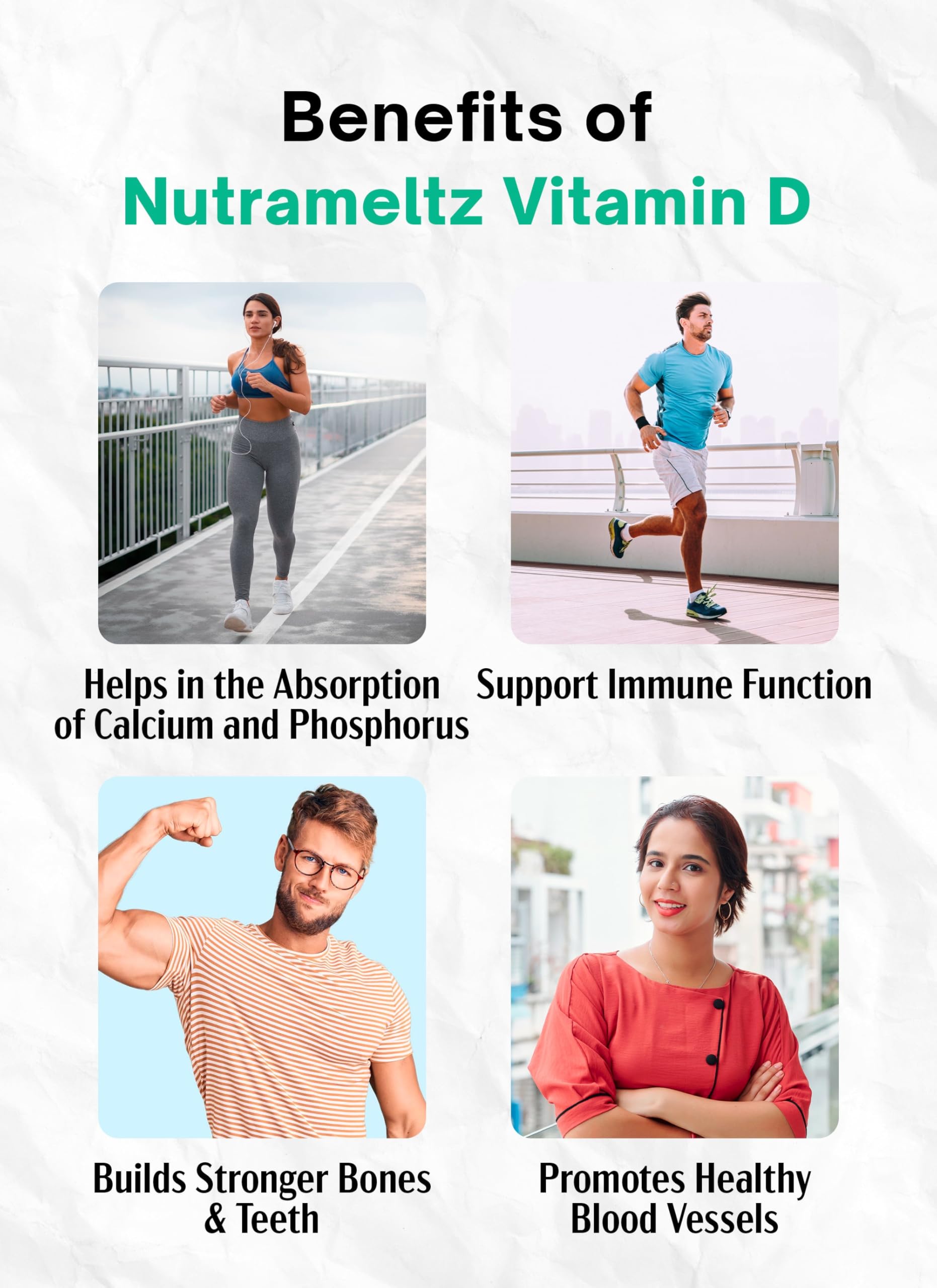 Nutrameltz Vitamin D3 2500 IU, 60 Quick-Dissolve Tablets with Mixed Berry Flavor 60-Day Supply - Melt-in-Mouth Supplement for Adults - Travel-Friendly - Sugar, Soy, Dairy & Gluten-Free - Canadian Made