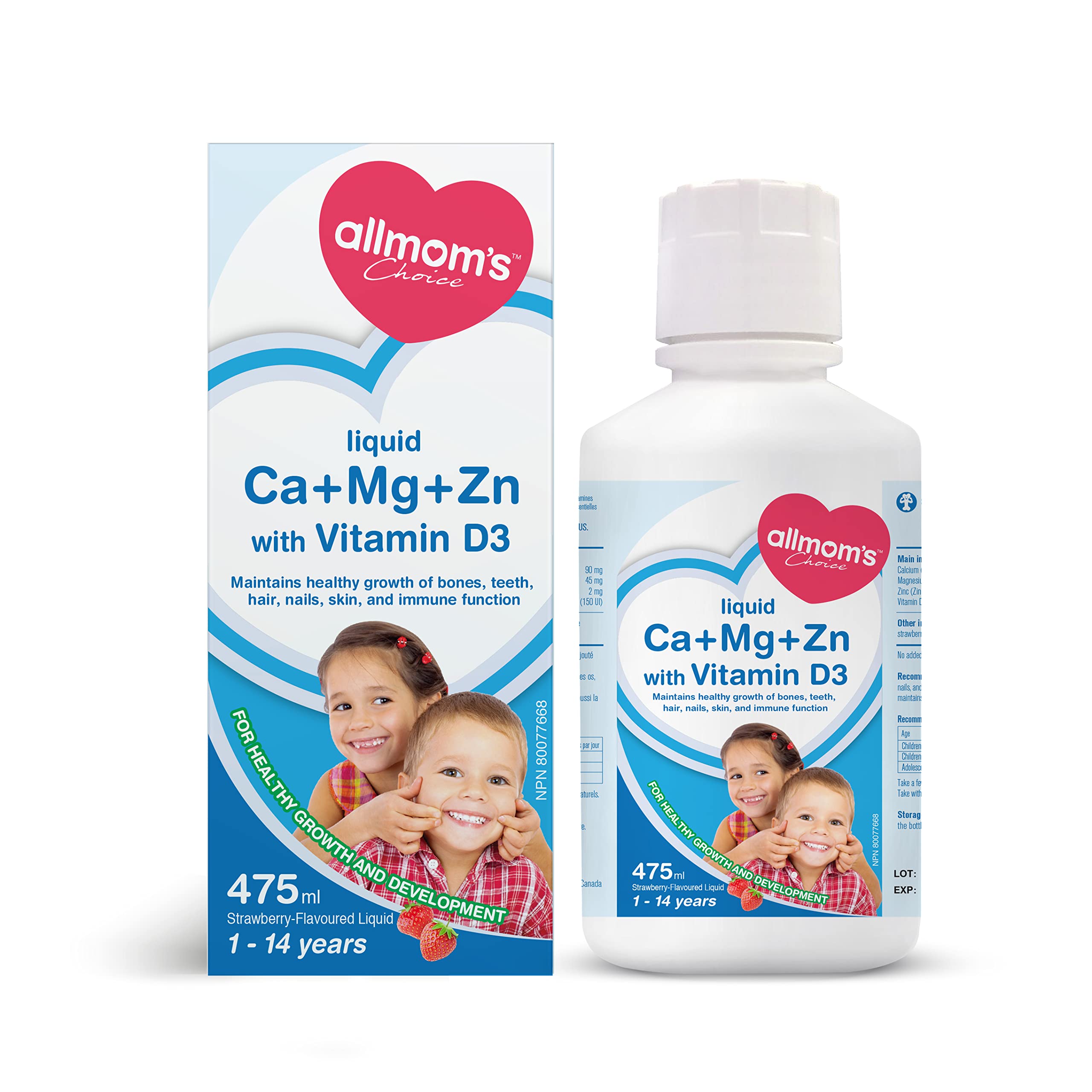 AllMom's Choice Ca + Mg + Zn with Vitamin D3