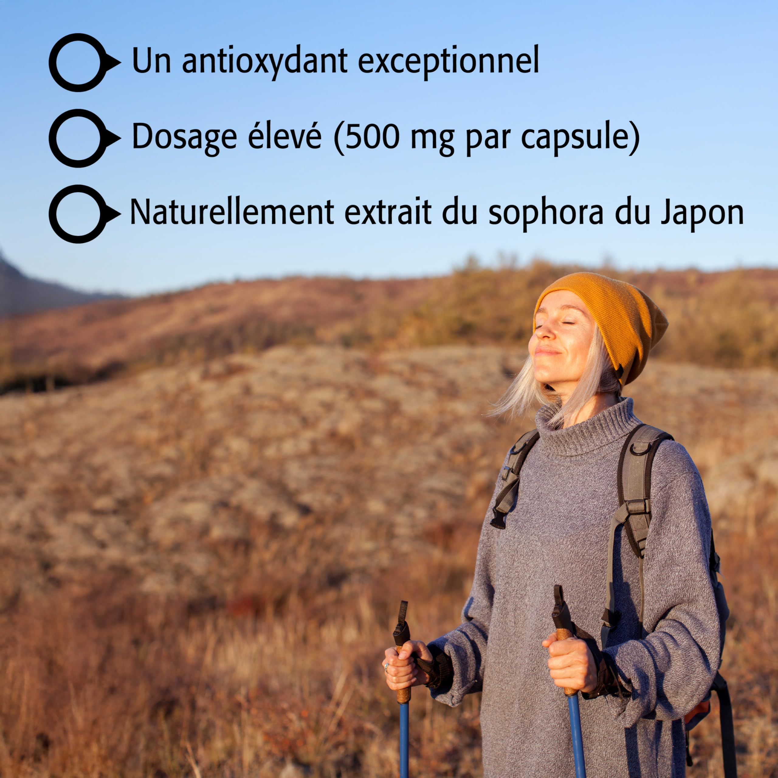 New Roots Herbal - Quercétine en capsules - Antioxydant d'origine végétale - Maintien d'une santé optimale, protection des capillaires, soutien des vaisseaux sanguins et de la circulation - Sans gluten et sans OGM