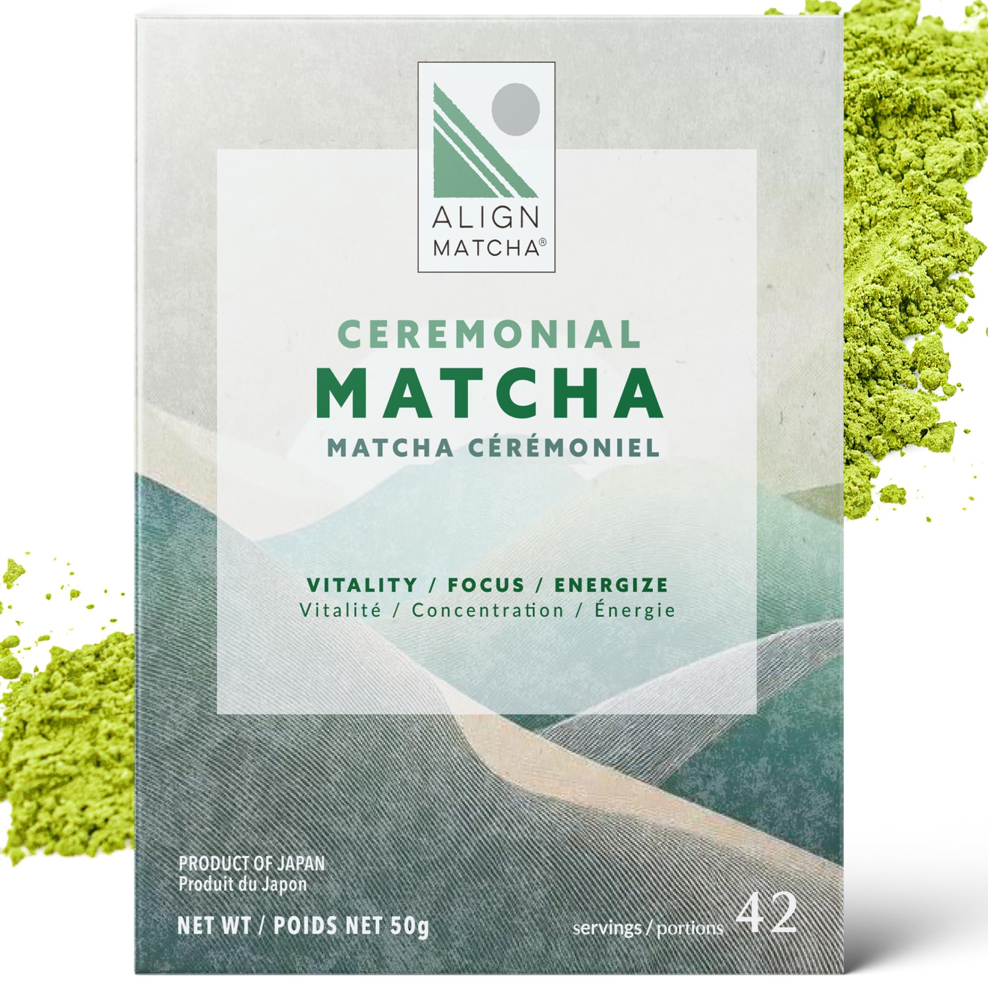 ALIGN MATCHA Ceremonial Matcha — Calm ritual & refined cup - Ichibancha (First Tea) from Japan, 50 g (≈42 servings)