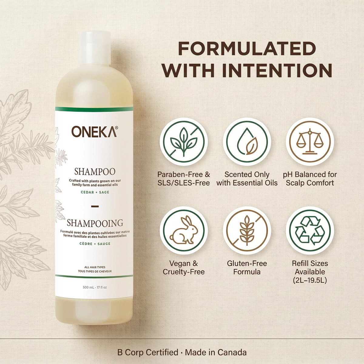 ONEKA Shampoo, 500 ML