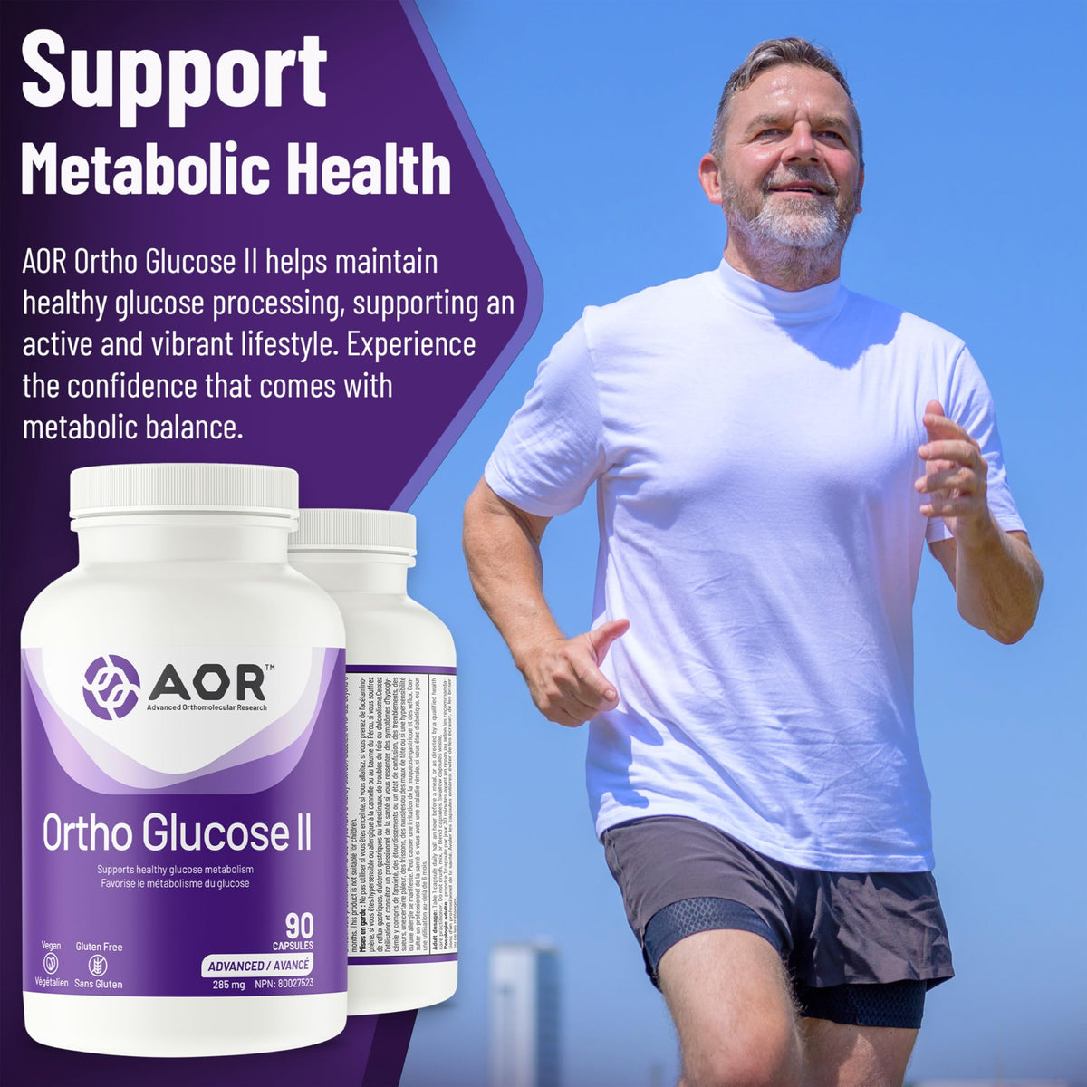 AOR Ortho Glucose II, Chromium, Gymnema Sylvestre, Gluten Free, 90 Capsules