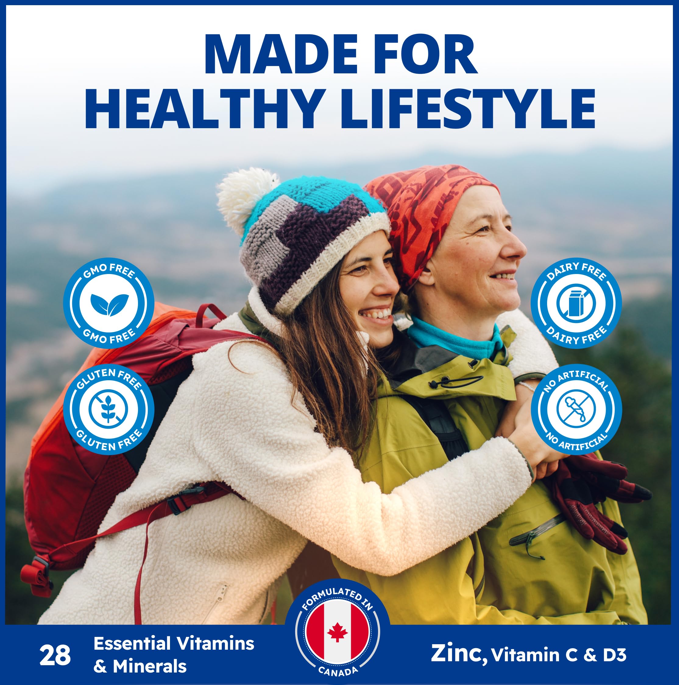CanPrev Adult Multi, 60 V-Caps 30-Day Supply - Non-GMO and Gluten-Free - High-Potency Multivitamin and Multi-Mineral Formula - Iron-Free - Easy to Digest - Complete Daily Vitamins and Minerals