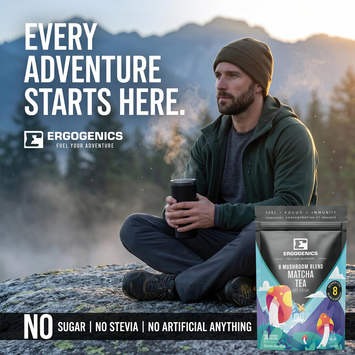 Ergogenics Nutrition 8 Mushroom Blend Powder