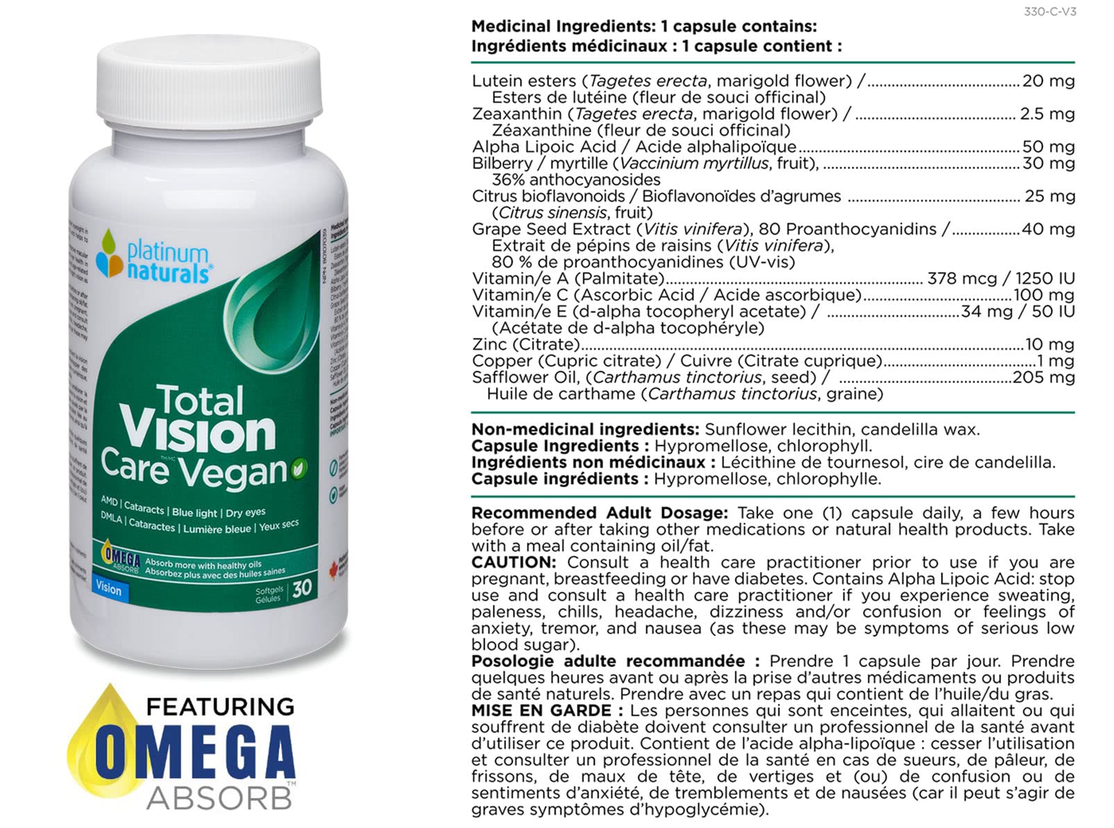 Platinum Naturals Soin Total de la Vue Végétalien