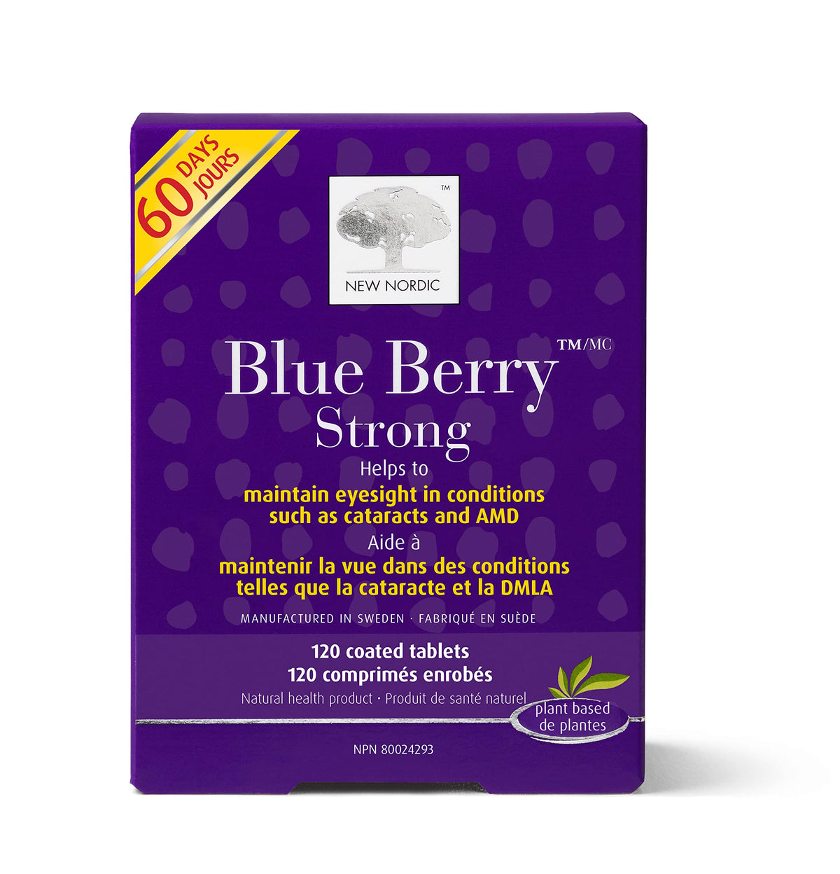 New Nordic Blue Berry Strong, 400 mg Bilberry, 120 Tablets