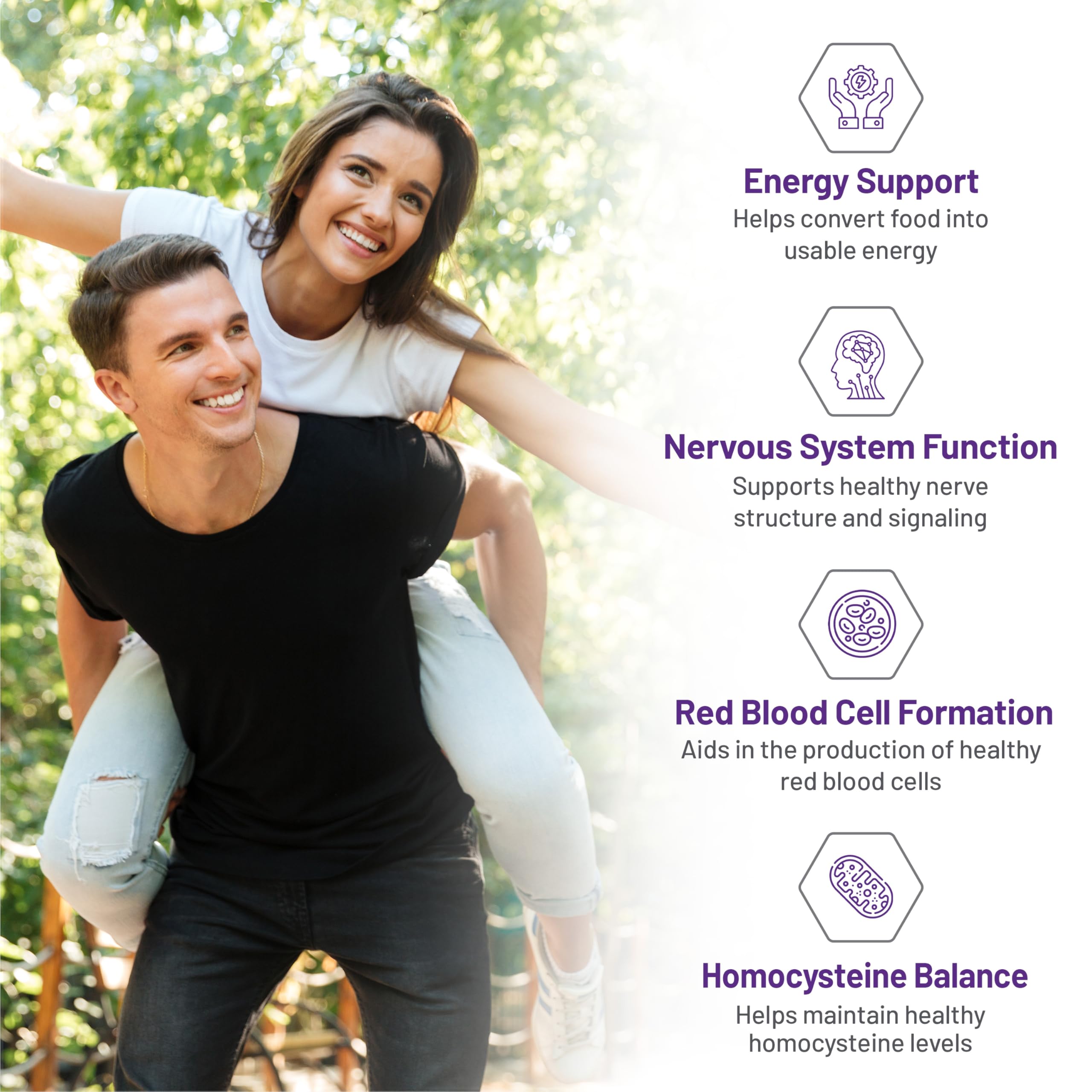 AOR Tri B12 Synergy 5 mg, 60 Lozenges, Approvisionnement de 60 Jours – Supplément de Vitamine B12 avec Méthylcobalamine, Hydroxocobalamine et Adénosylcobalamine pour le Soutien du Cœur, du Cerveau et du Système Nerveux – Végétalien et Sans OGM