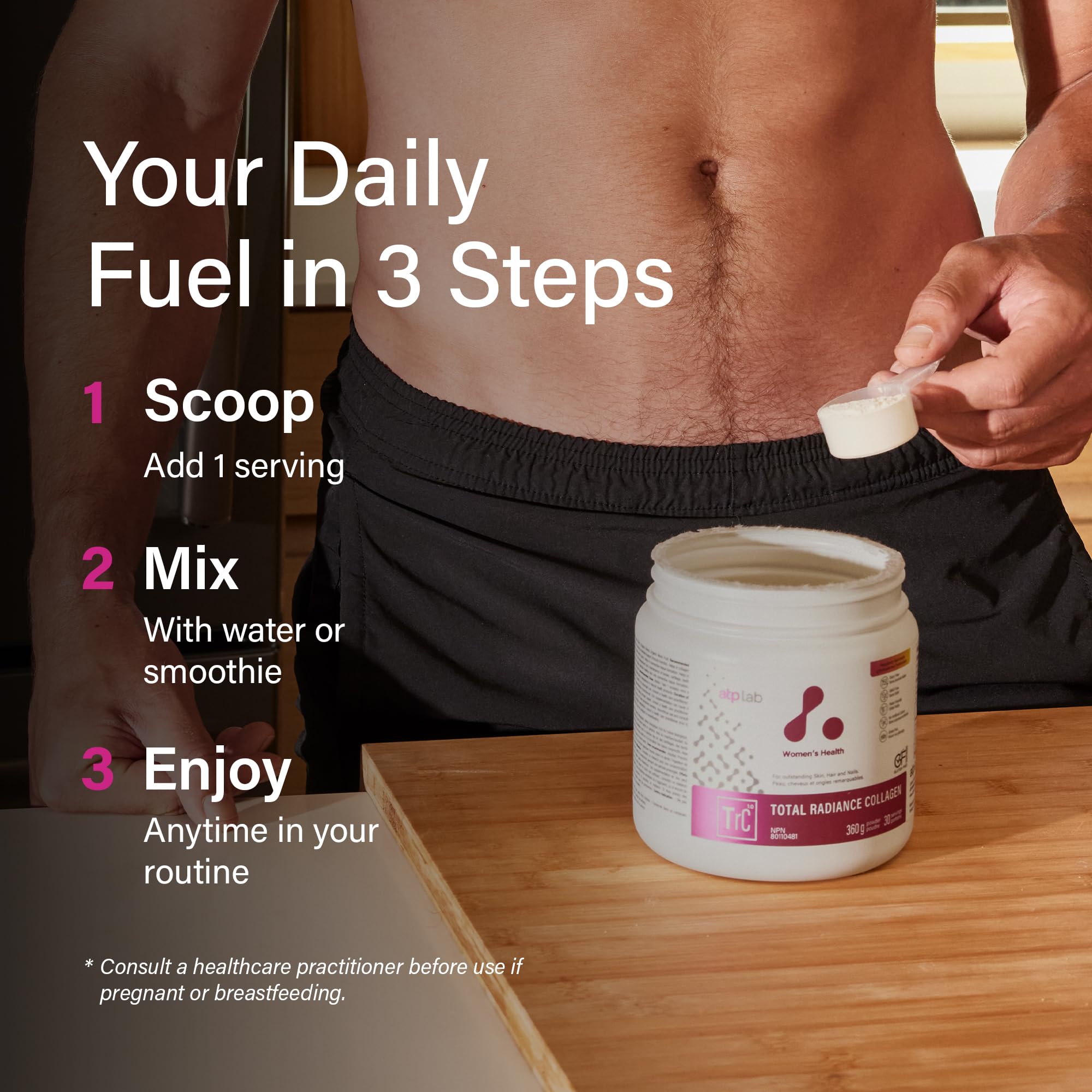 ATP LAB - Total Radiance Collagène 360g - Poudre de protéines de collagène pour femmes - Pour la peau, les cheveux et les ongles - Suppléments de collagène pour femmes