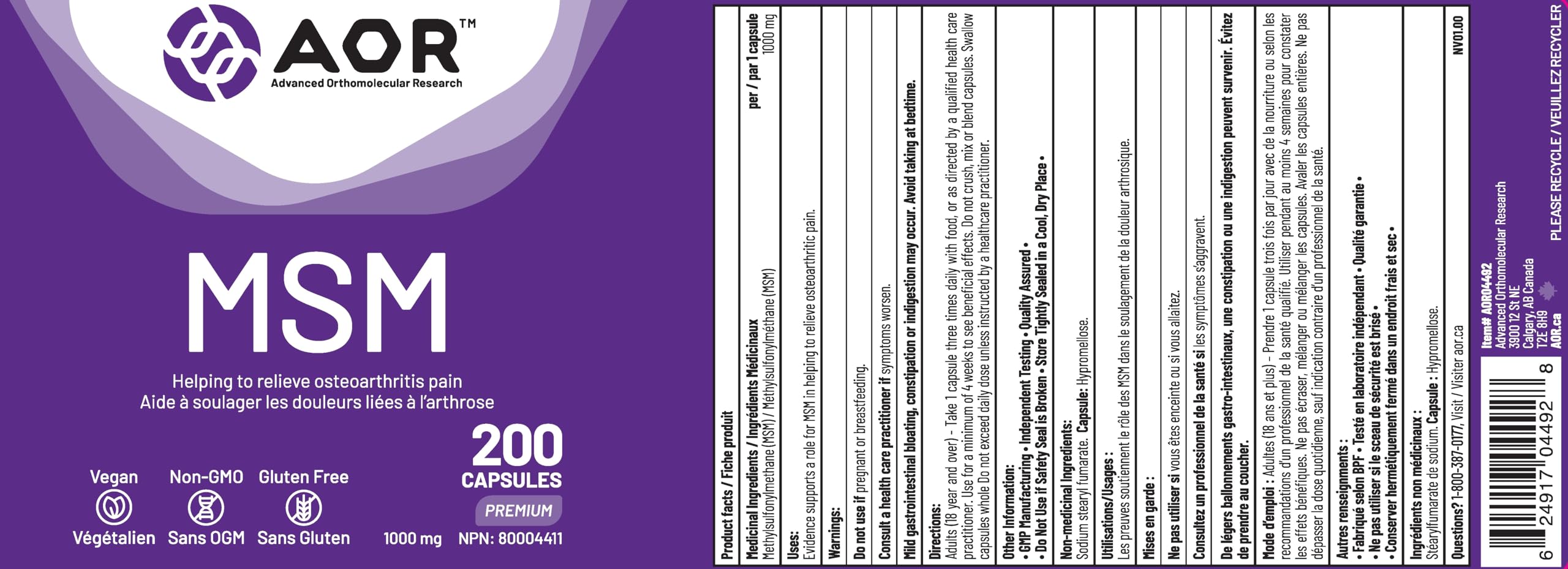 AOR - MSM 1000mg