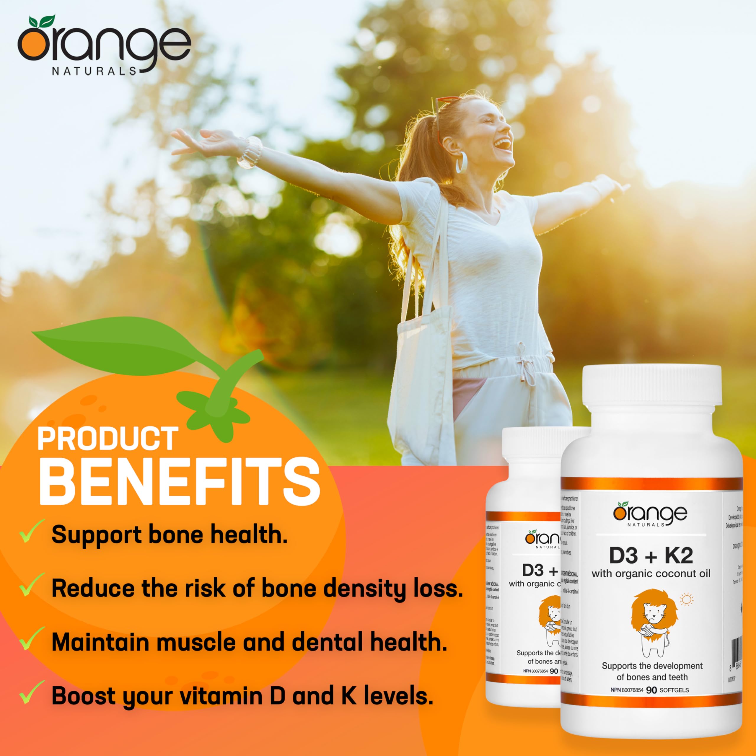 Orange Naturals - Vitamine D3+K2