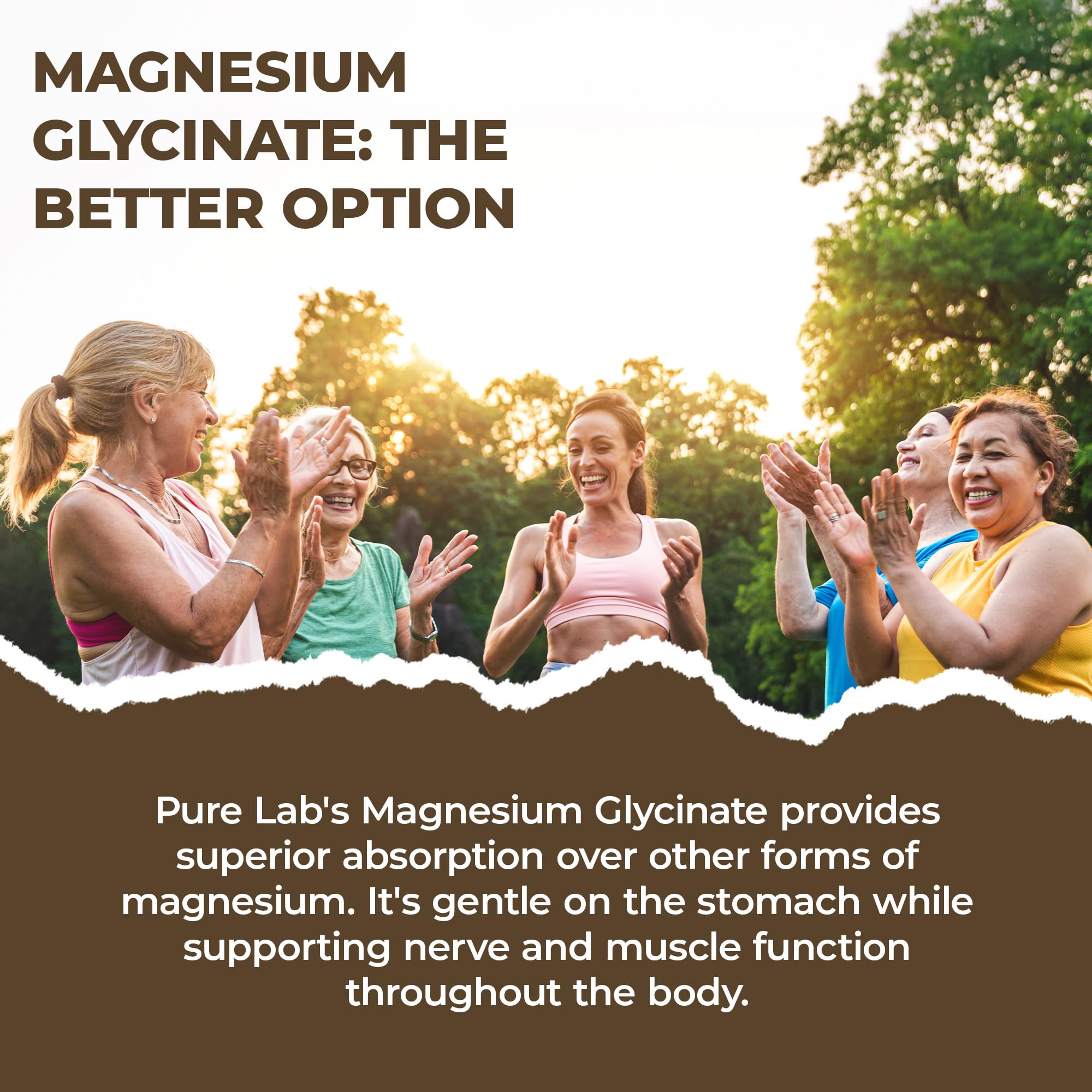 Pure Lab Vitamins Magnésium Glycinate Poudre 200g Pot | 165 mg par mesurette