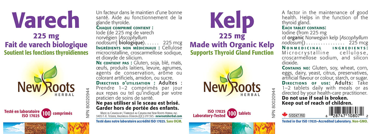 New Roots Herbal - Kelp 225 mg Made with Organic Kelp