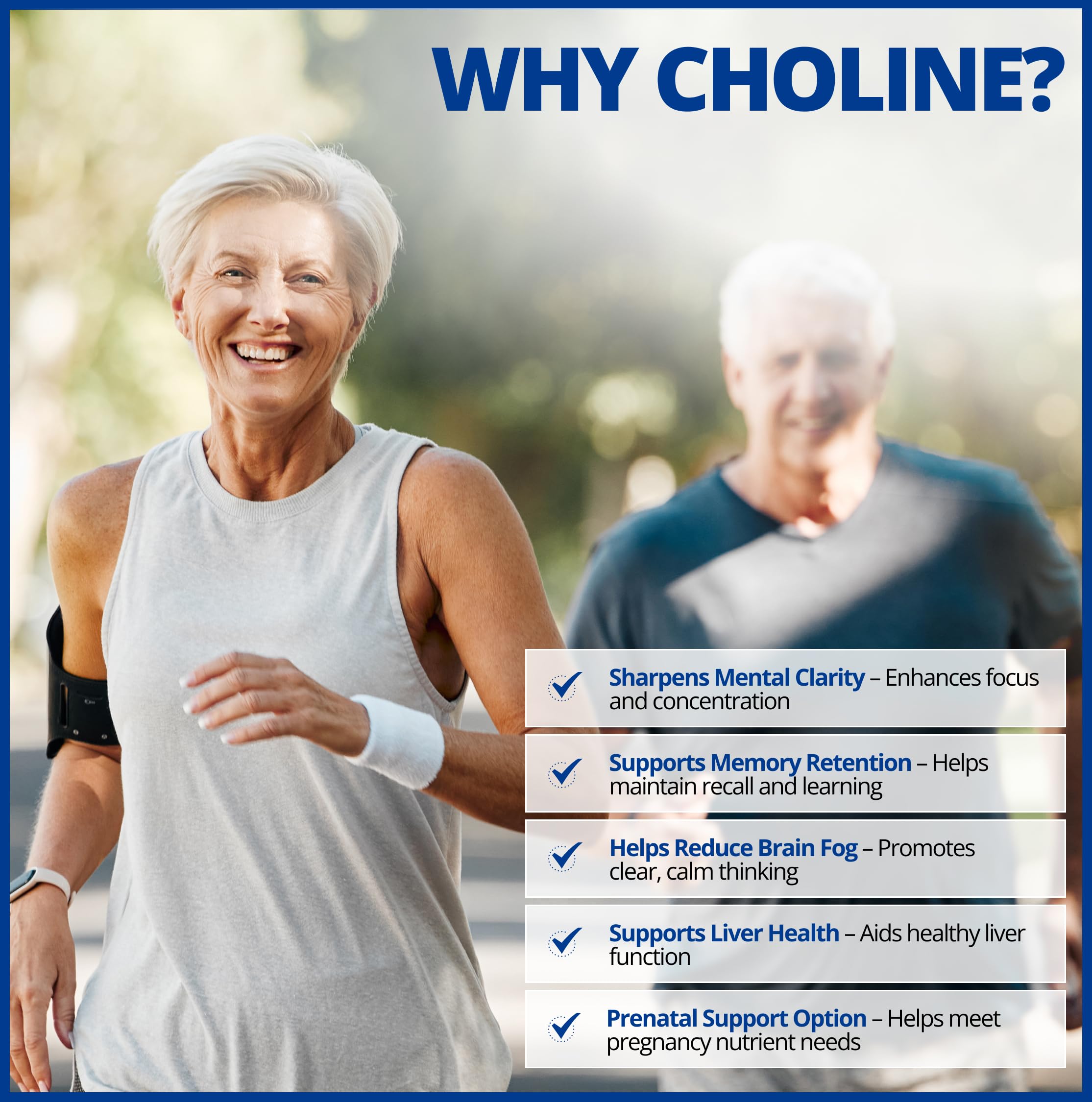 CanPrev Choline 275mg 90 Veggie Capsules, 90-Day Supply, VitaCholine for Cognitive Function, Memory & Focus, Vegan, Non-GMO, Gluten & Soy-Free, Supports Pregnancy, Liver & Heart Health, Made in Canada