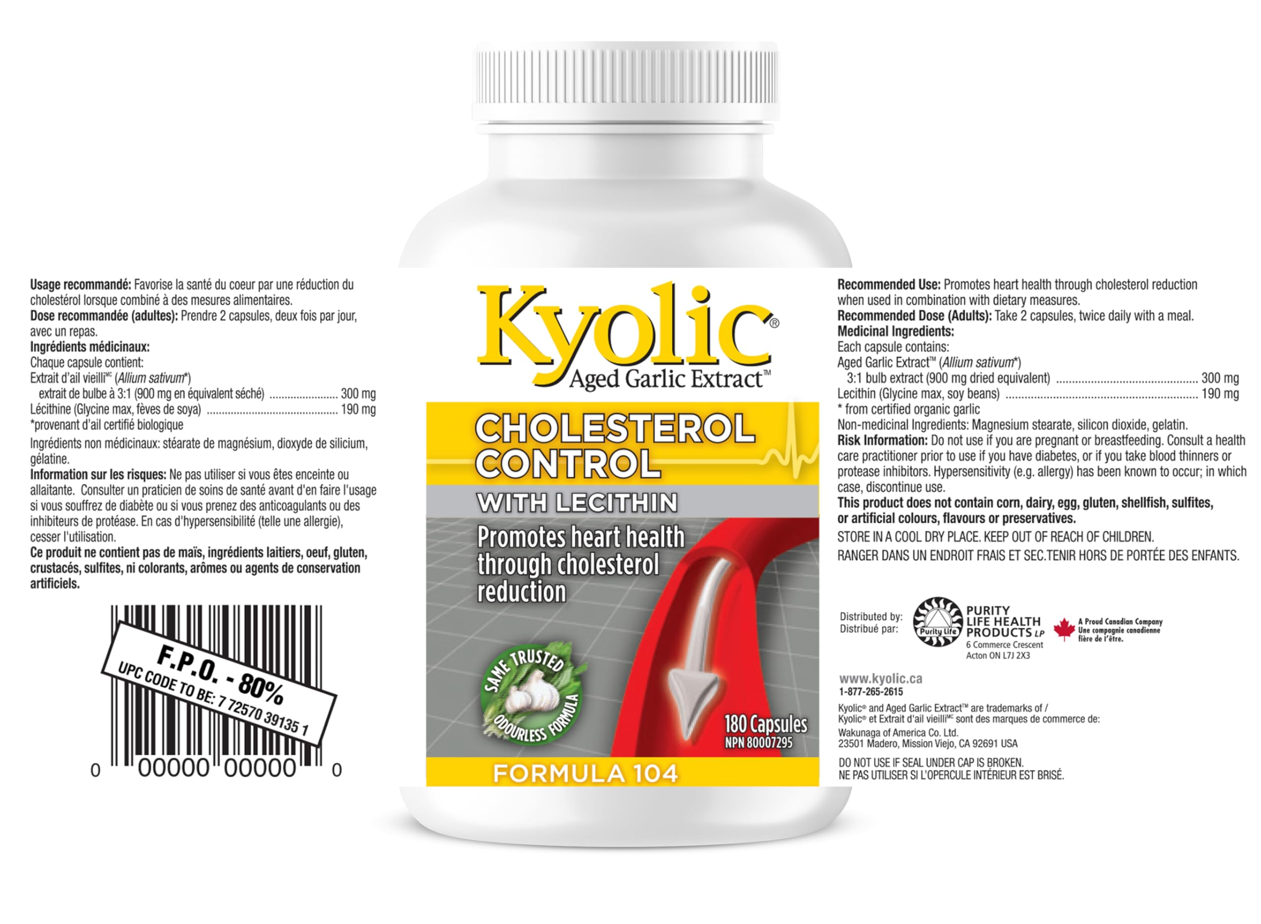 Kyolic - Contrôle du cholestérol avec lécithine