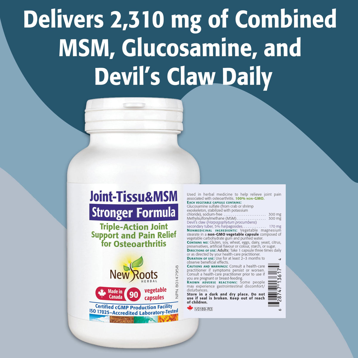 New Roots Herbal - Joint-Tissu&MSM - 90 Veg Capsules