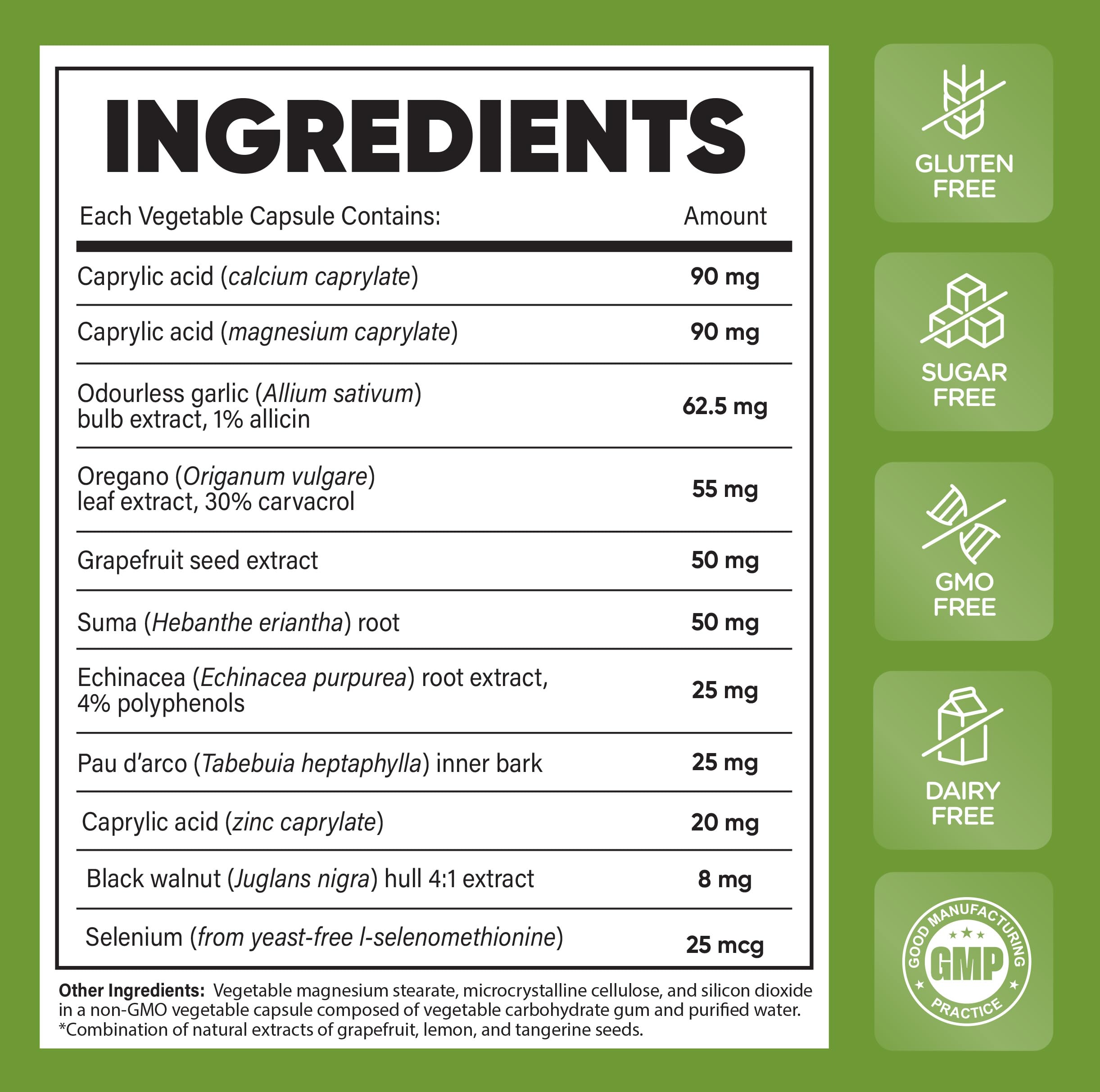 New Roots Herbal - Candida Stop, 90 gélules végétales - Supplément de nettoyage de la candidose - Favorise la santé digestive, améliore les affections cutanées, soutient la santé cérébrale et réduit les envies de sucre
