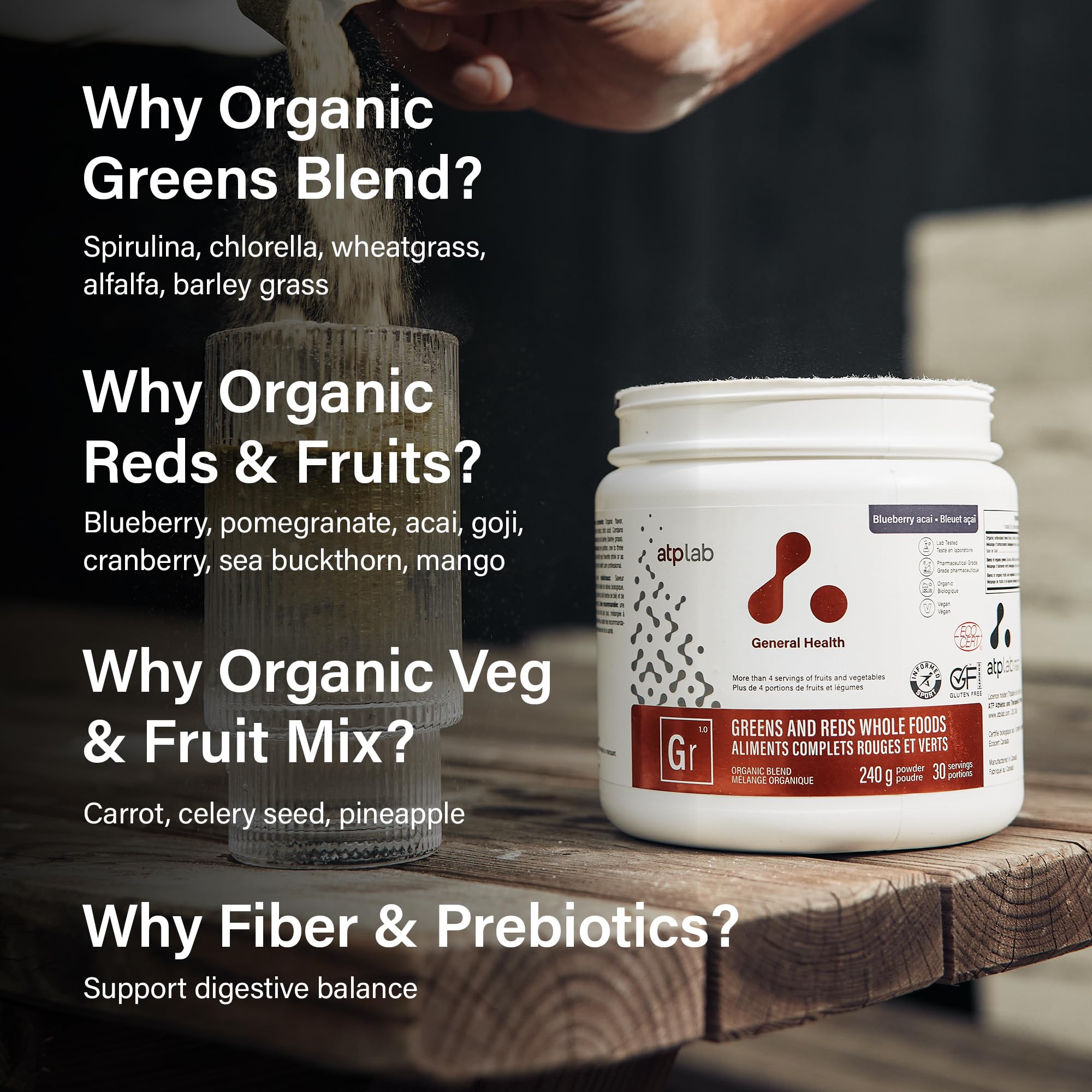 ATPLAB Greens And Reds Whole Foods, 240 g