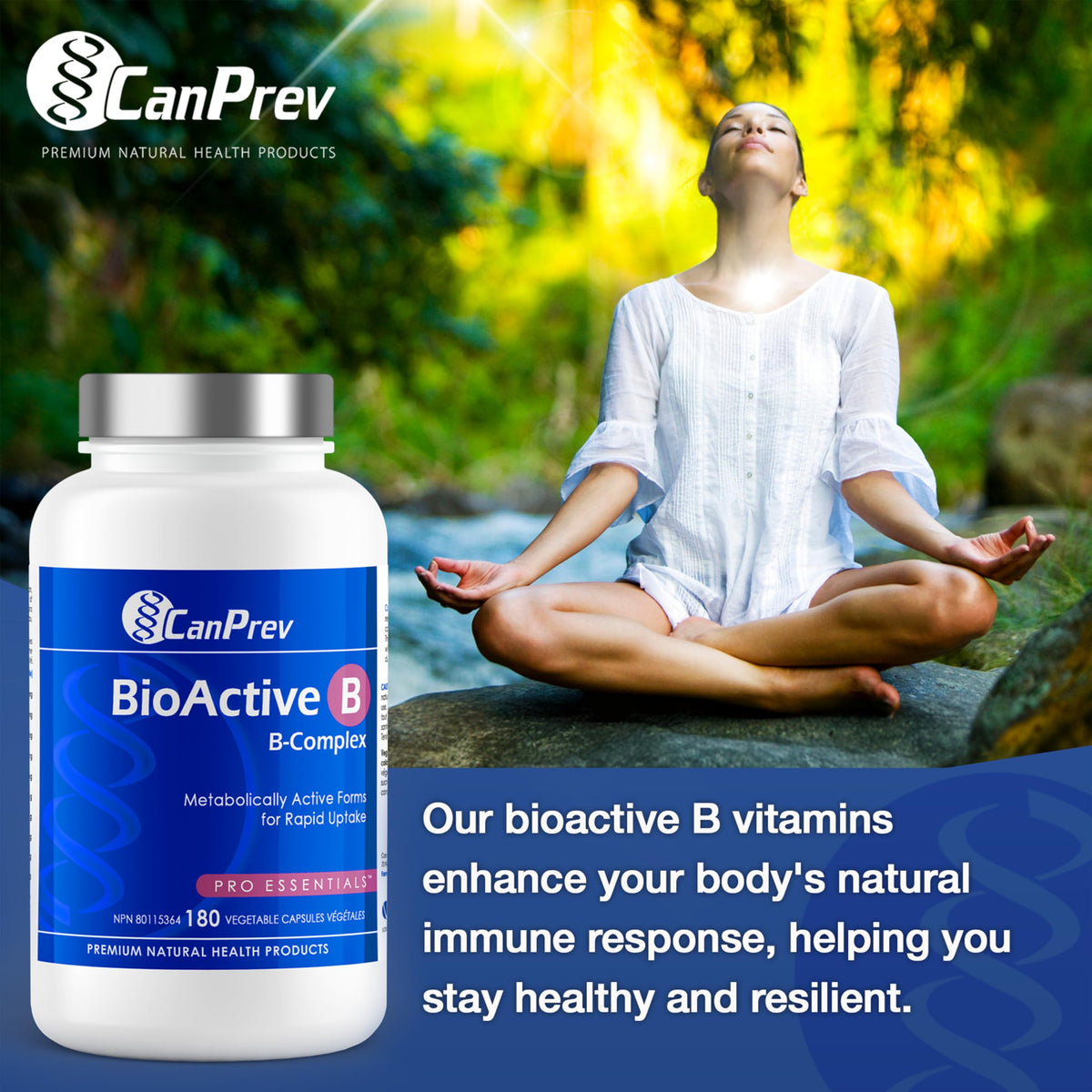 CanPrev BioActive B Complex, Methylated B12, 180 Capsules, 60 Day Supply