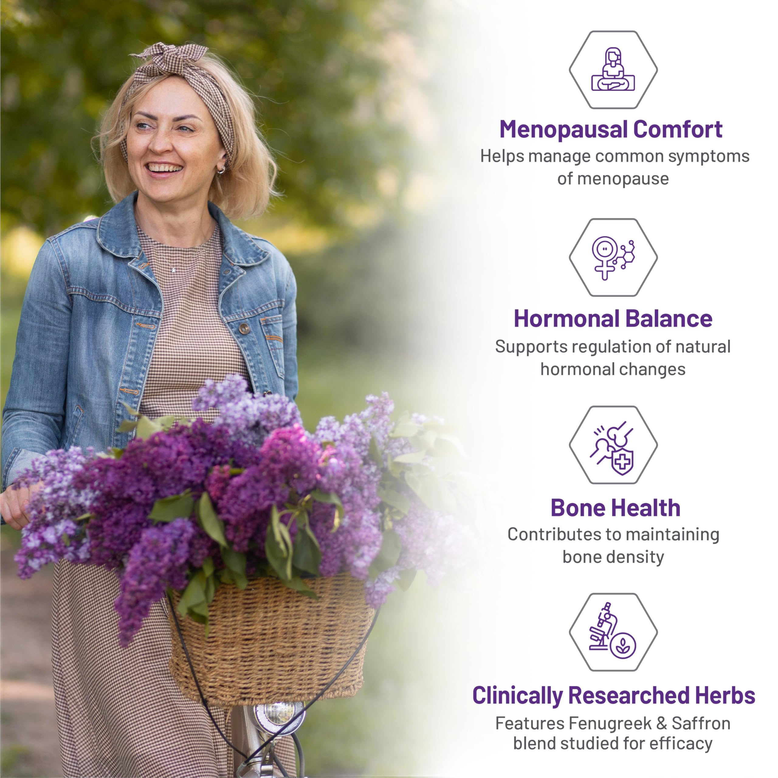 AOR - Soulagement ménopause 60 gélules – Approvisionnement 30 jours – Complément pré et post-ménopause pour femmes – Complément pour soulager l'irritabilité, les bouffées de chaleur et les sueurs nocturnes – Soutien ménopause Équilibre hormonal