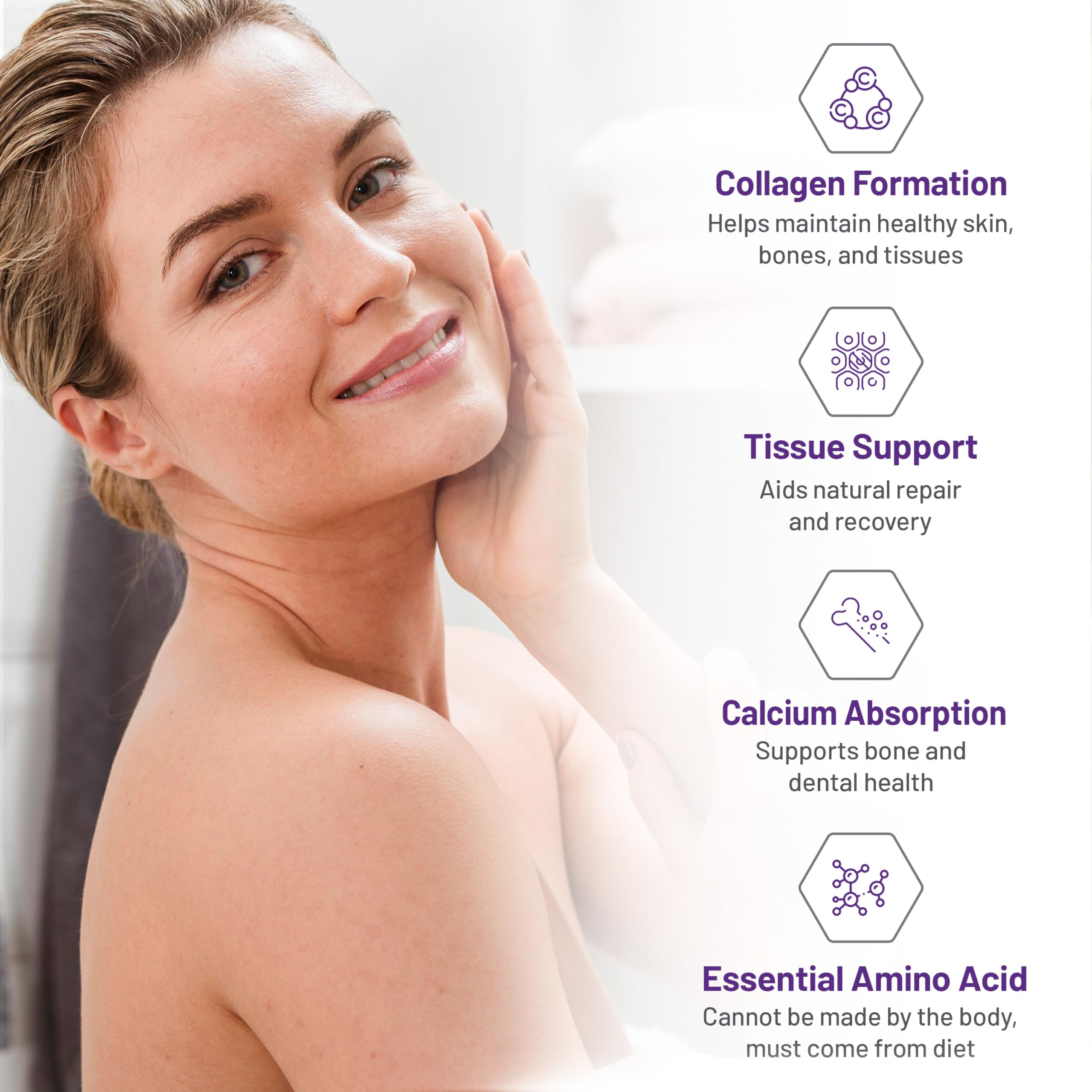 AOR L-Lysine 500mg 150 Vegan Capsules with Essential Amino Acid Support for Wellness, Gluten-Free & Non-GMO Supplement for Everyday Care, Promotes Healthy Hair, Nails & Overall Vitality