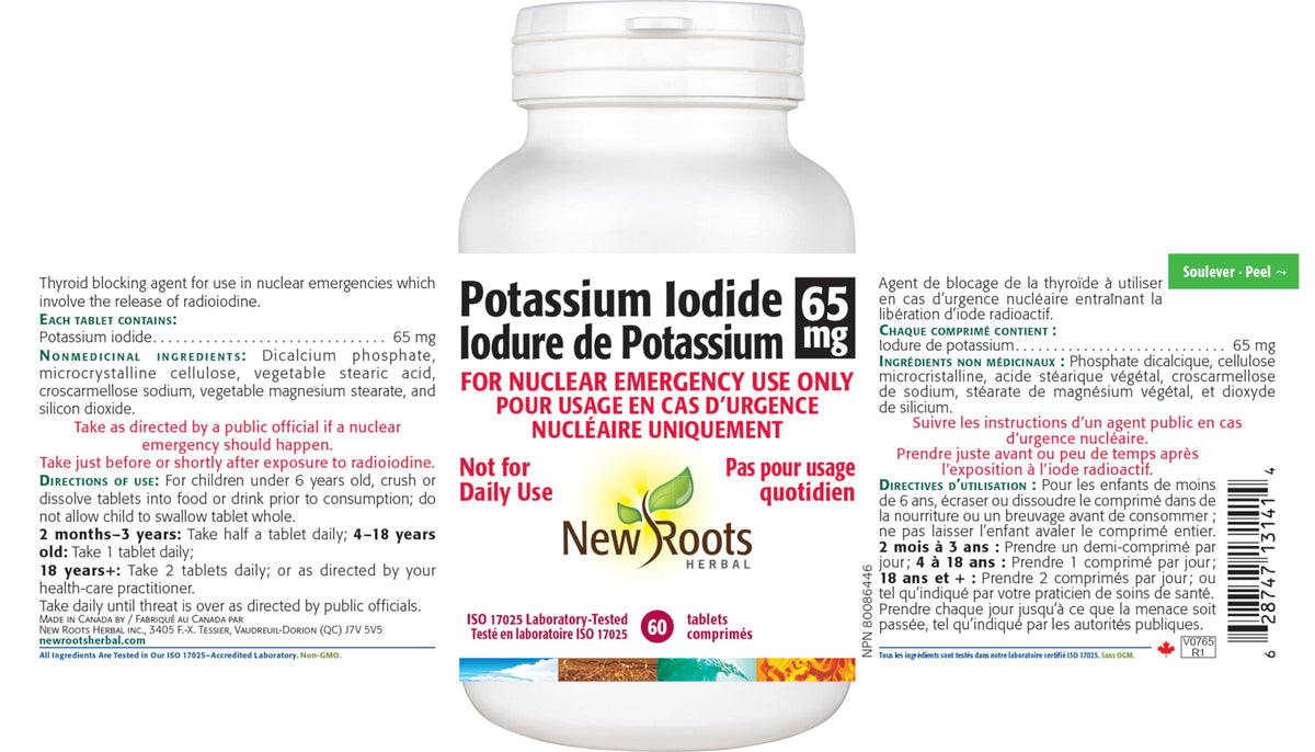 New Roots Herbal Potassium Iodide 65 mg