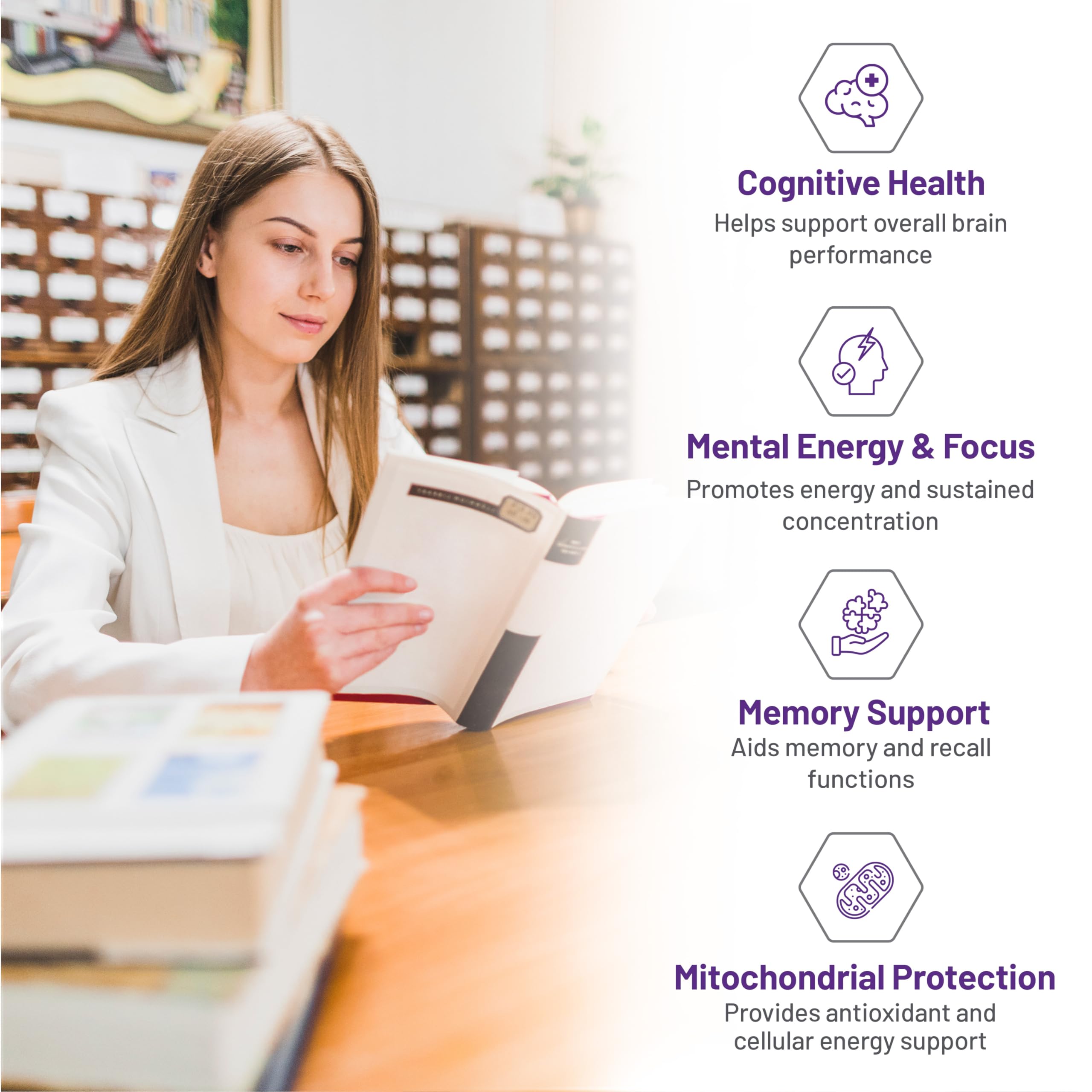 AOR Ortho Mind Soutien cognitif, 180 capsules, approvisionnement de 30 jours – Soutient la concentration et la clarté mentale – Végétalien, sans OGM et sans gluten – Ginseng, acétyl L-carnitine, acide alpha-lipoïque, vitamine pour le soutien cérébral