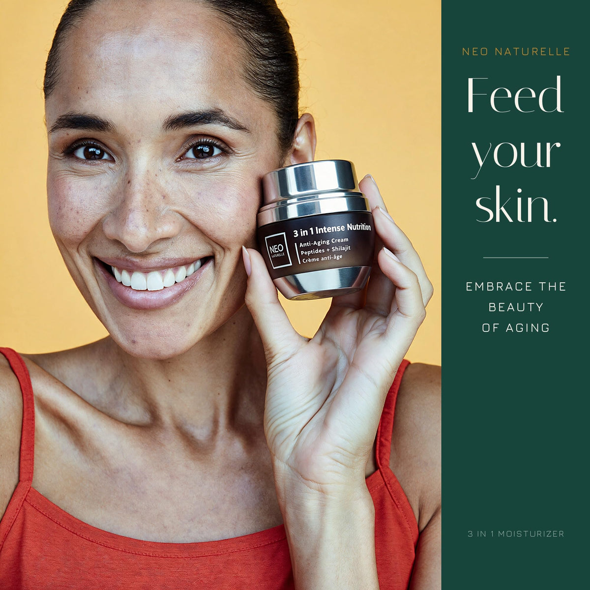 Neo Naturelle 3-in-1 Intense Nutrition Cream | Nutrient-Rich Moisturizer for Face & Eyes, Day & Night | Peptides, Ceramides, Hyaluronic Acid & Shilajit | Normal to Dry Skin | Natural, Vegan | 50 mL