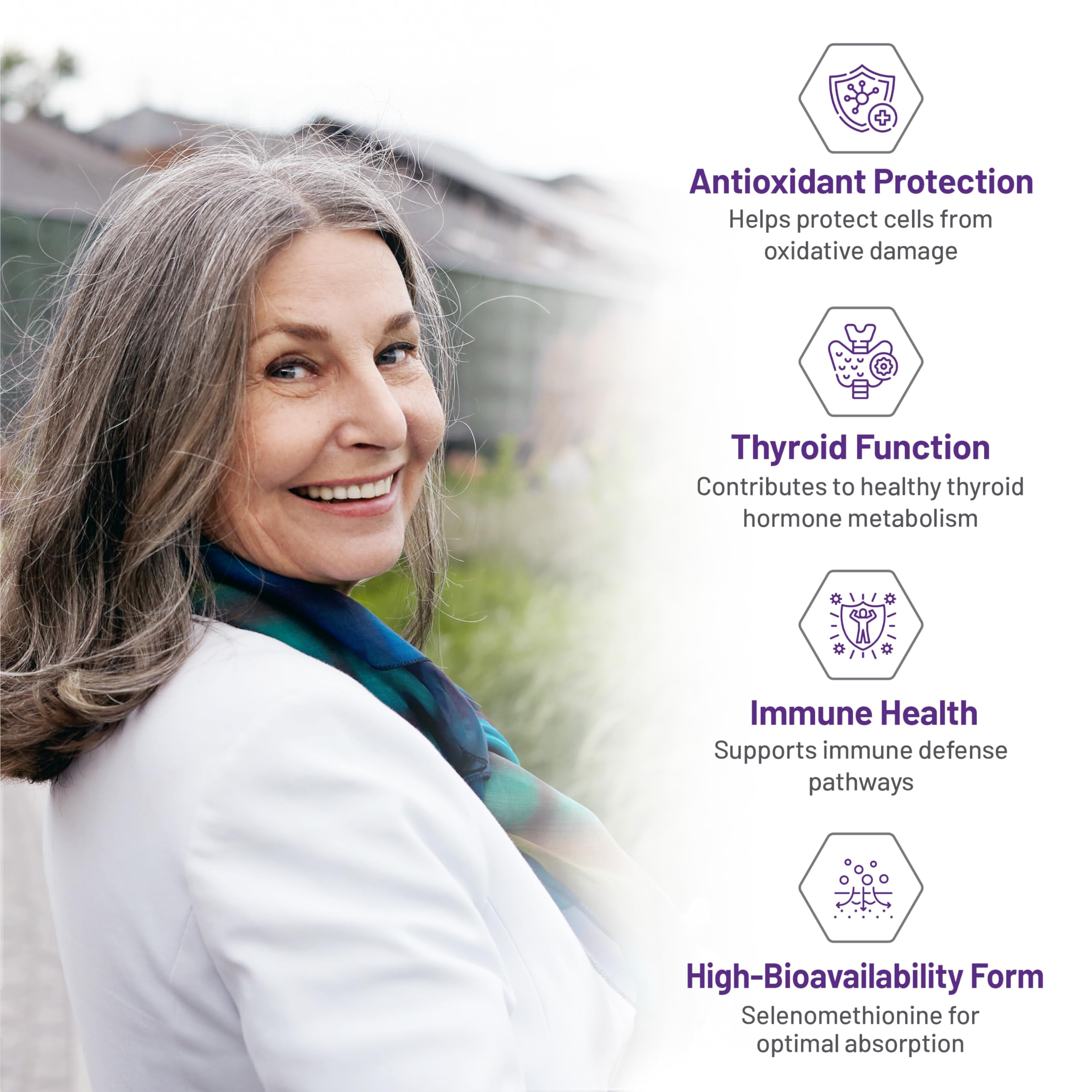 AOR SeMet Selenomethionine 55mcg, 90 Capsules 90-Day Supply - Vegan and Non-GMO - Selenium & Glutathione Formula - Cognitive Function, Cellular Wellness, Thyroid Support and Antioxidant Properties