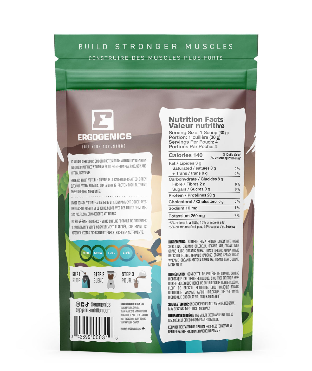 Ergogenics Nutrition Plant Protein +Greens