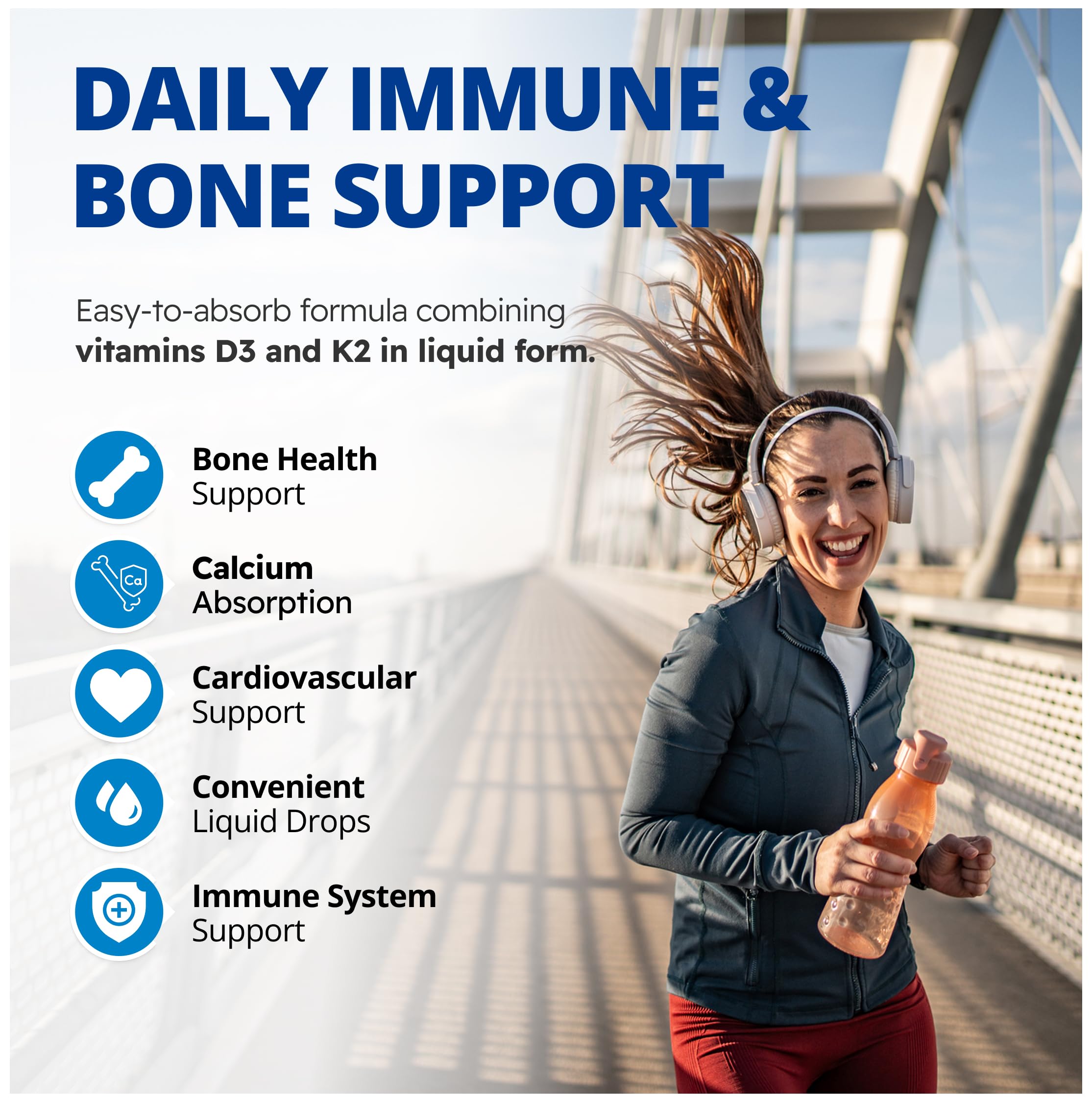 CanPrev D3 & K2 Drops - MCT Base 15ml, 450-Drops 112-Servings - Liquid Vitamin D3 with K2 for Enhanced Absorption- Supports The Development and Maintenance Of Bones and Teeth - Gluten-Free