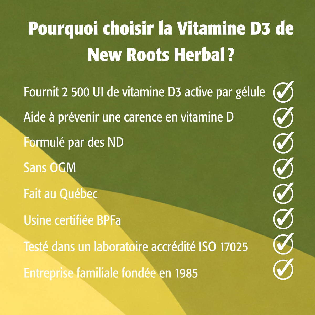 New Roots Herbal - Vitamin D3 2500 IU Extra Strength Softgels