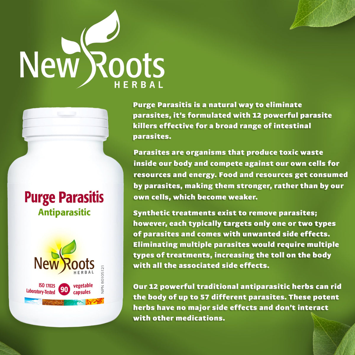 New Roots Herbal Purge Parasitis Capsules, Wormwood, Black Walnut, 90 Caps