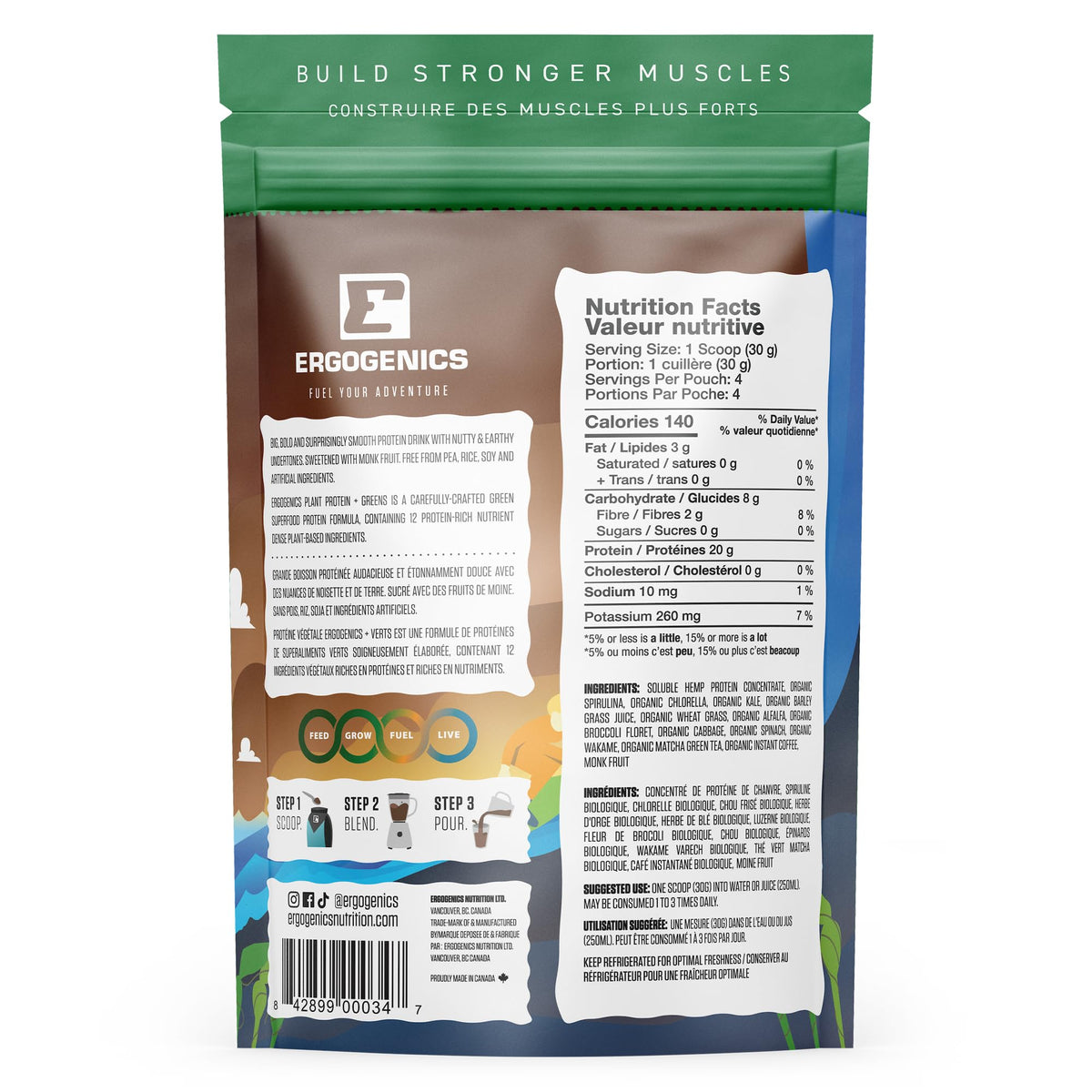 Ergogenics Nutrition Plant Protein +Greens