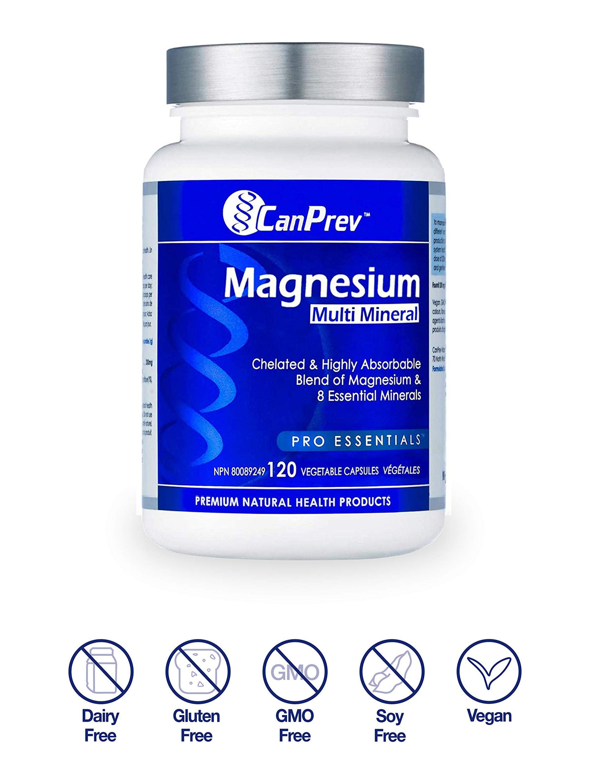 CanPrev Magnesium Multi Mineral Complex, 120 Capsules, 40 Day Supply