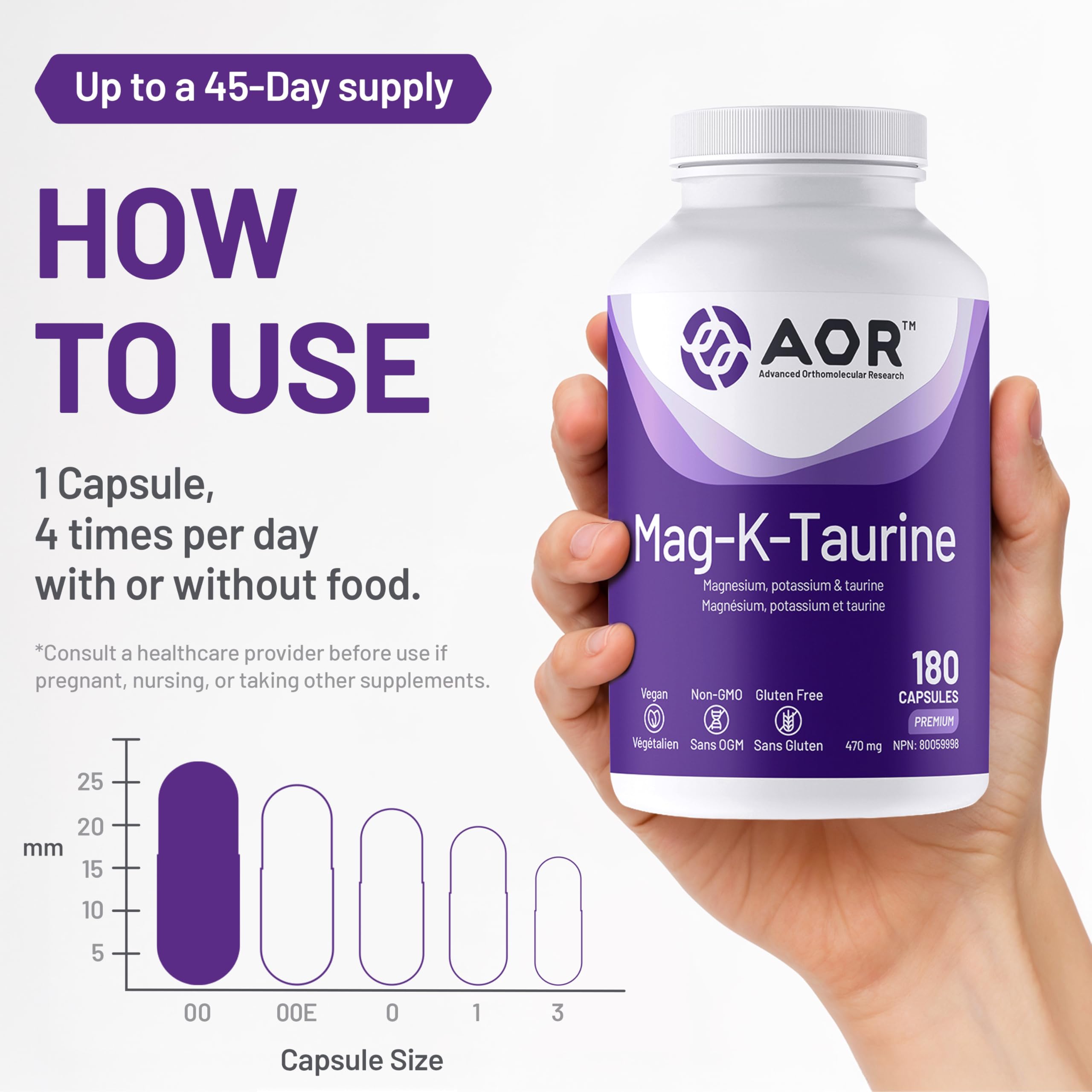 AOR Mag-K-Taurine 470 mg