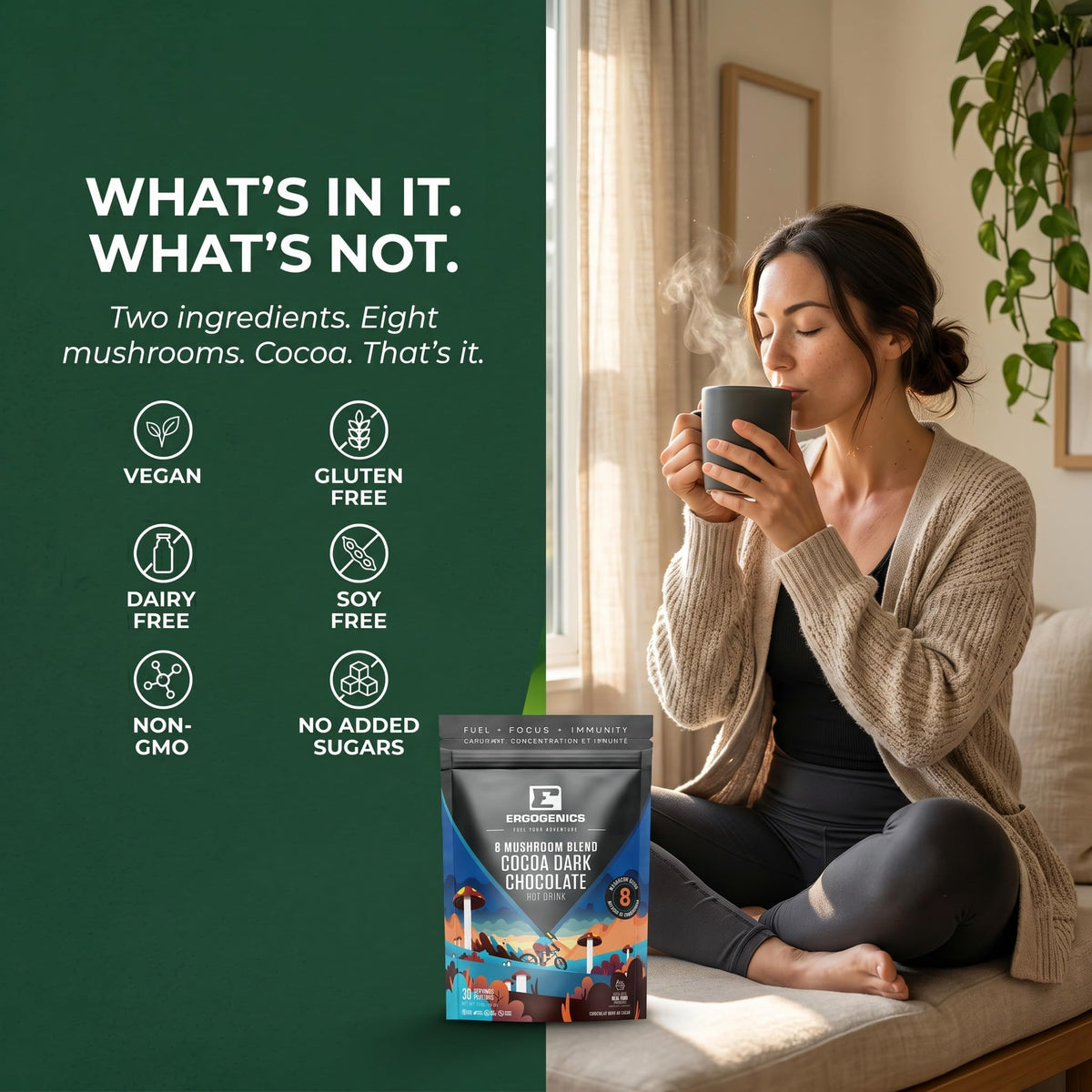Ergogenics Nutrition 8 Mushroom Blend Powder