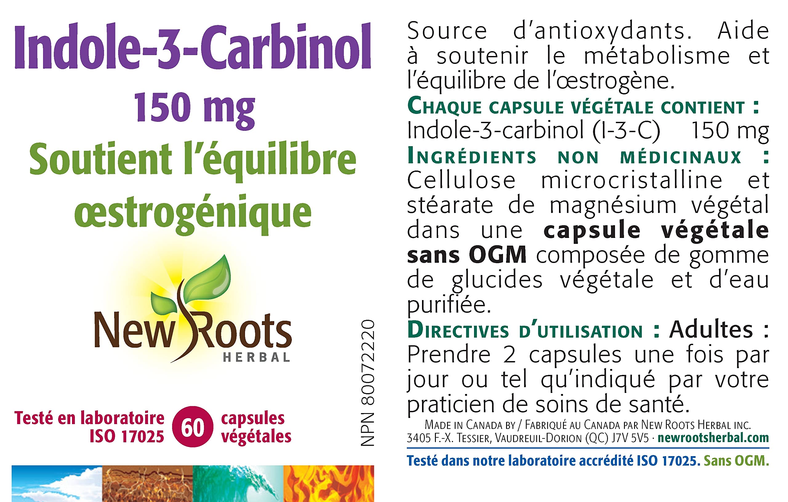 New Roots Herbal Indole-3-Carbinol 150mg, 60 Veg Capsules, 30-Day Supply, i3C Supplement for Hormonal Balance, Supports Women‚Äôs Wellness, Skin & Breast Health, Suitable for Menopause & Daily Balance