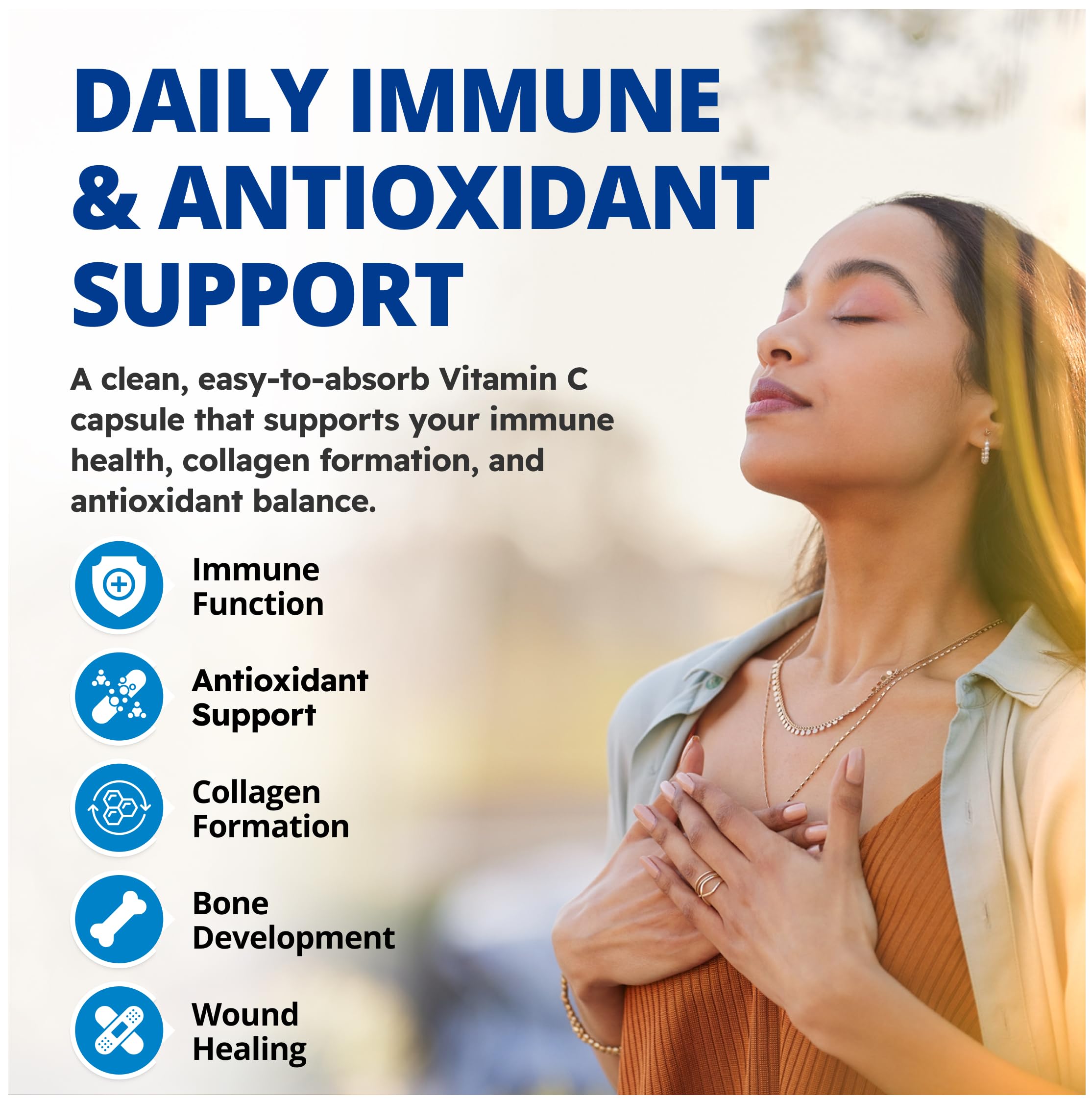 CanPrev Vitamin C 1000mg 240 Veg Caps 240-Day Supply, Daily Antioxidant Support, Helps Maintain Strong Bones, Teeth & Gum, Pure Ascorbic Acid, Gentle on Digestion - Vegan, Gluten, Dairy and Soy Free