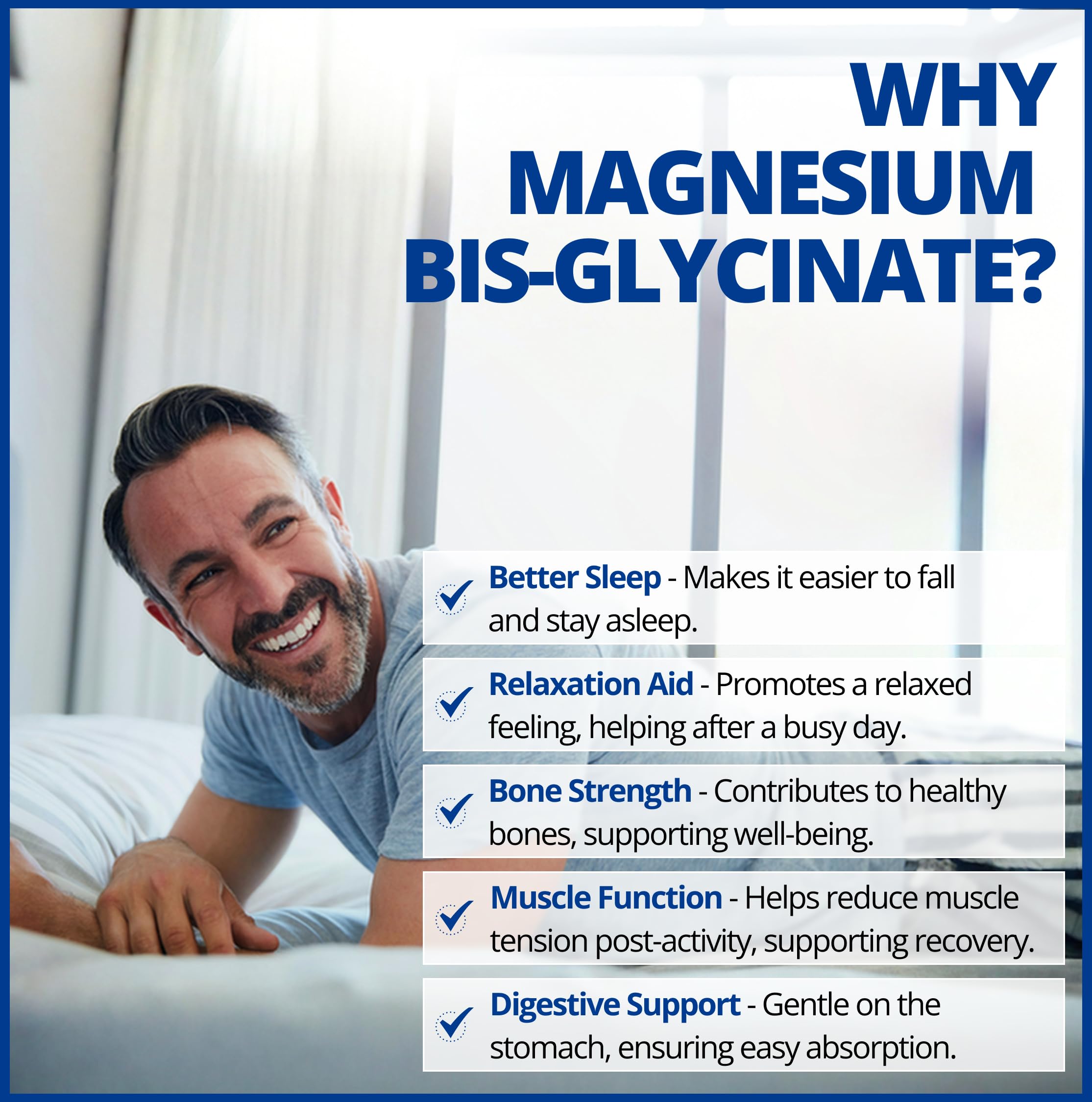 CanPrev - Bisglycinate de magnésium pur 200mg (Doux) | Supplément complexe de chélate élémentaire | Idéal pour les os, les articulations, la digestion, la constipation et un meilleur sommeil | Végétalien