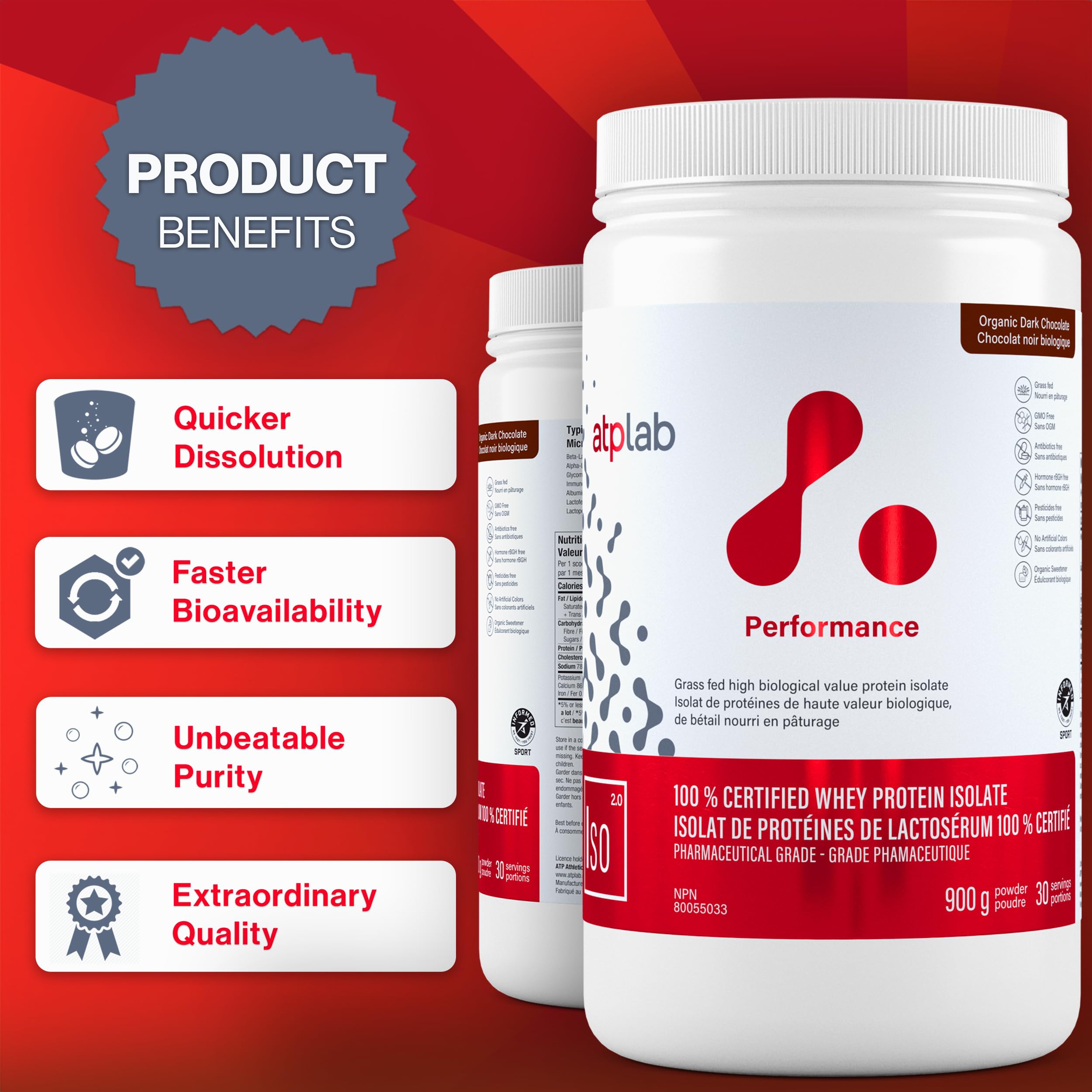 ATPLAB ISO Grass Fed, 900 g